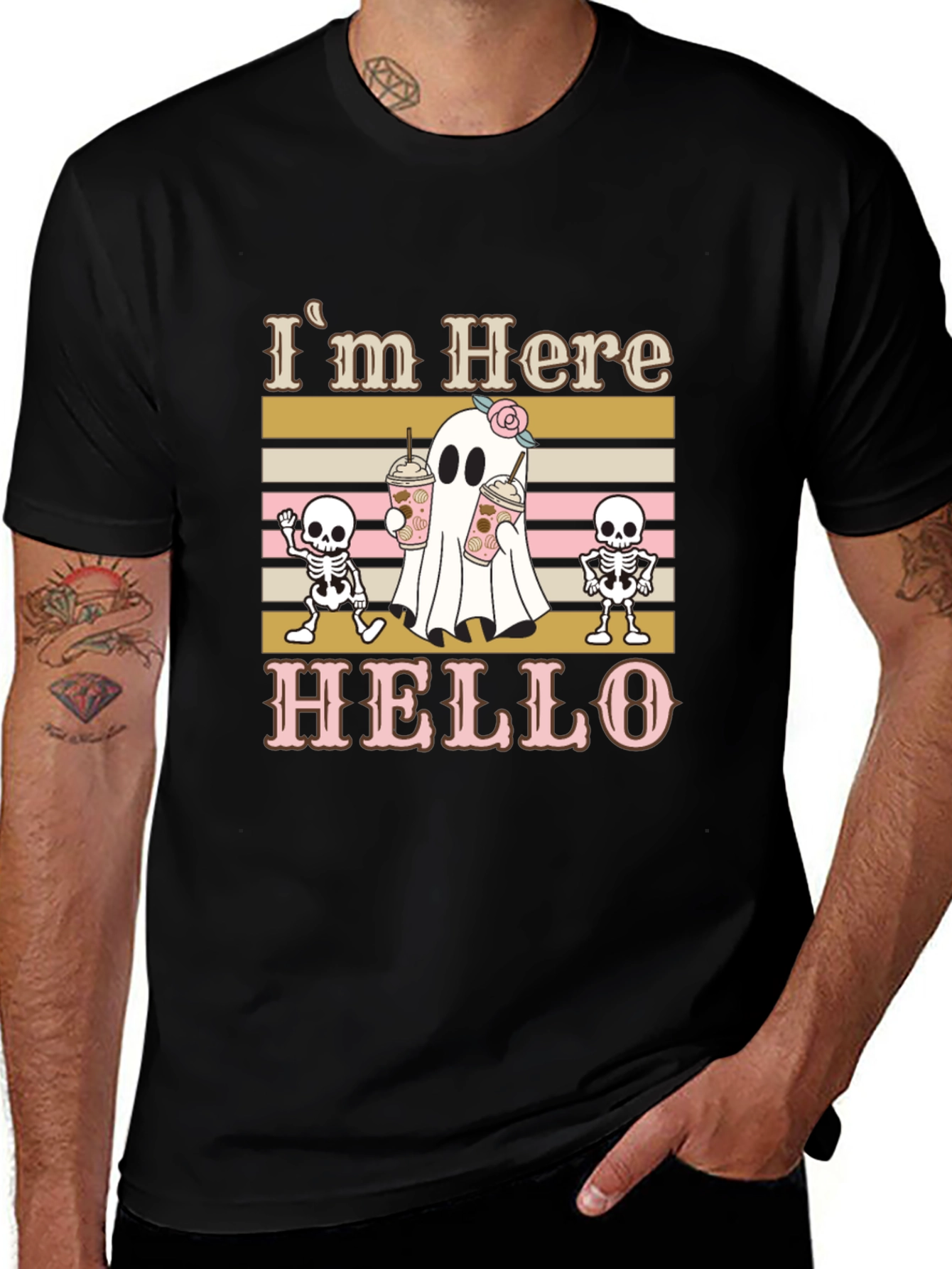 Halloween I'm Here Hello Graphic T-Shirt