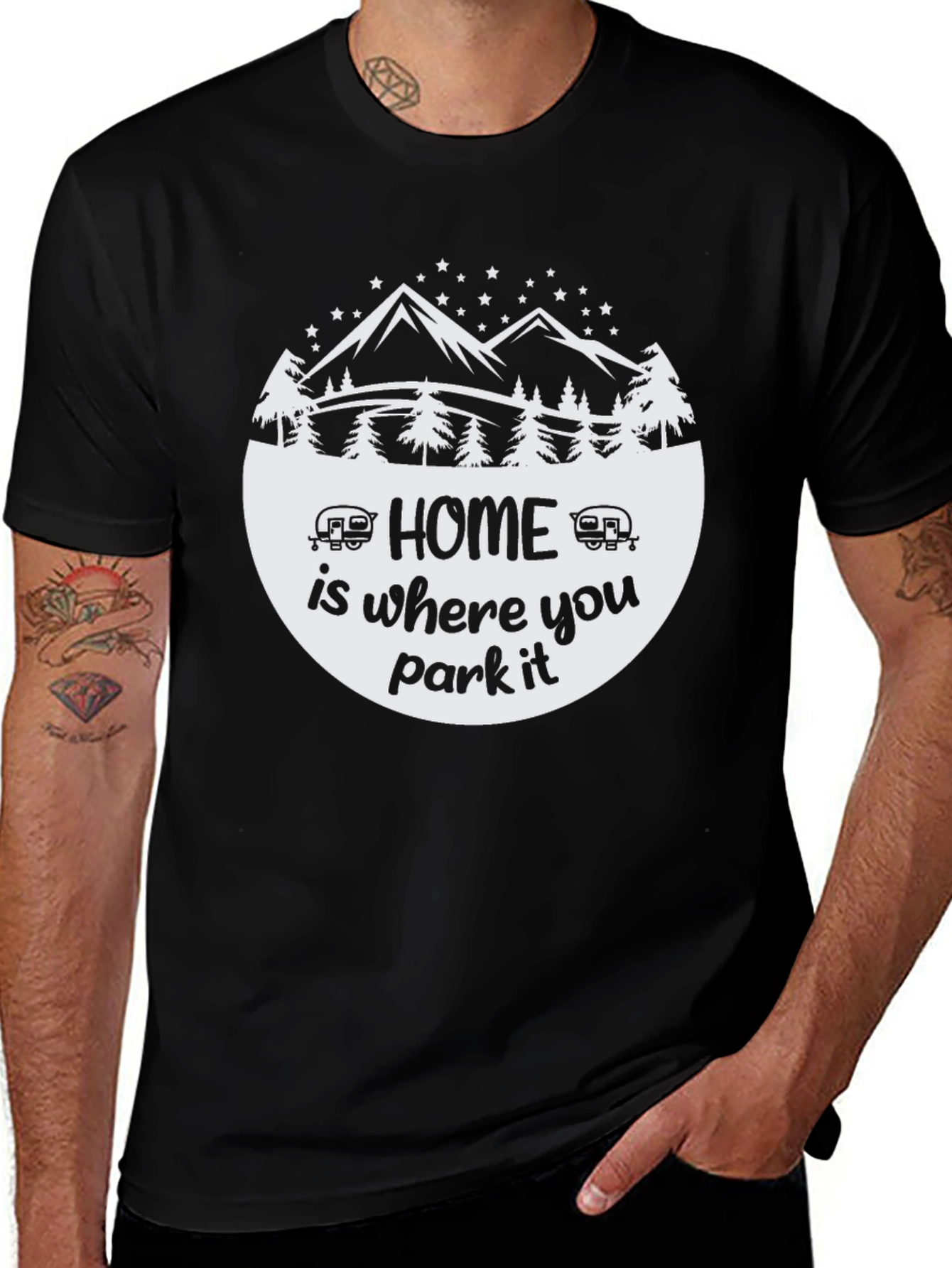 Variant 17 of Home is Where You Park It Camping T-Shirt