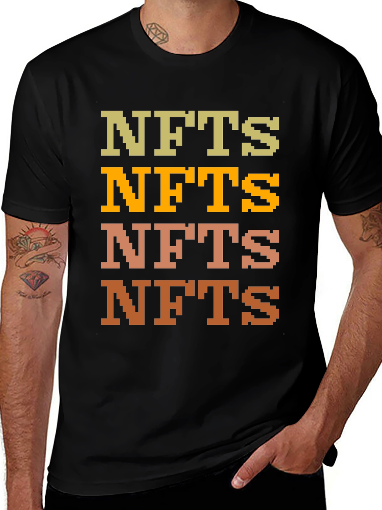 Pixelated NFTs T-Shirt | Retro Style Design