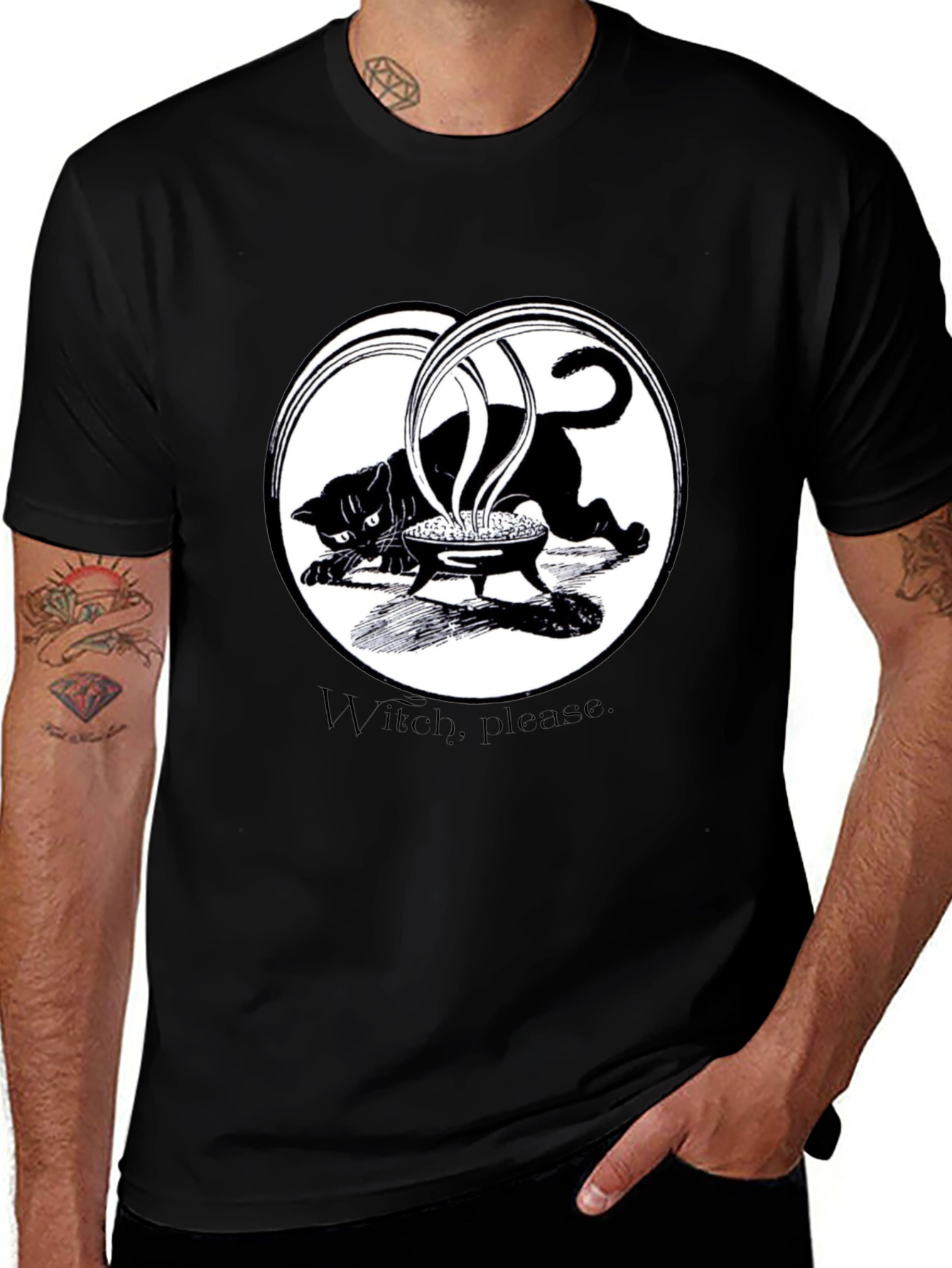 Variant 17 of Witch Please Black Cat T-Shirt