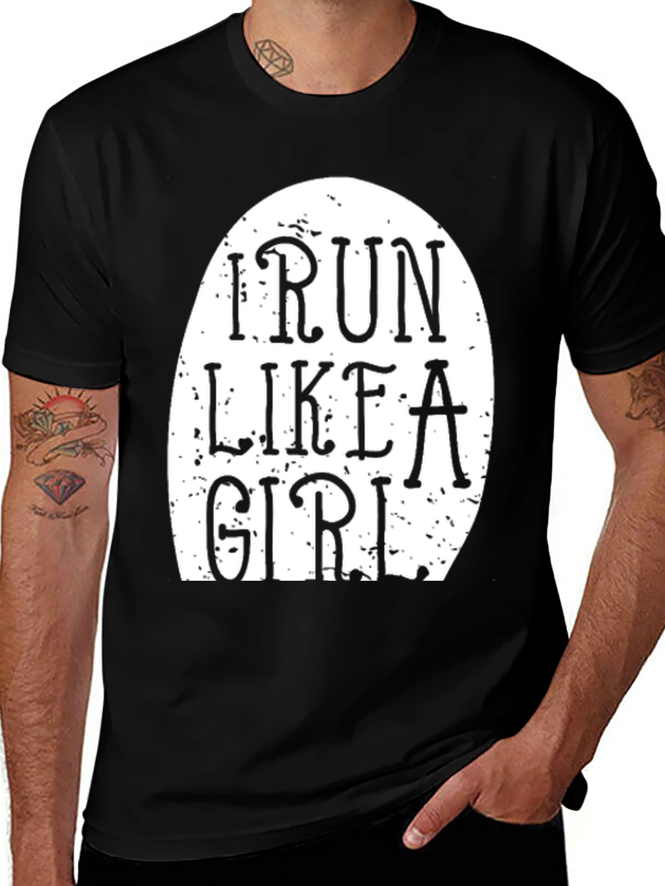 Variant 7 of I Run Like A Girl Graphic Tee - Sporty & Funny