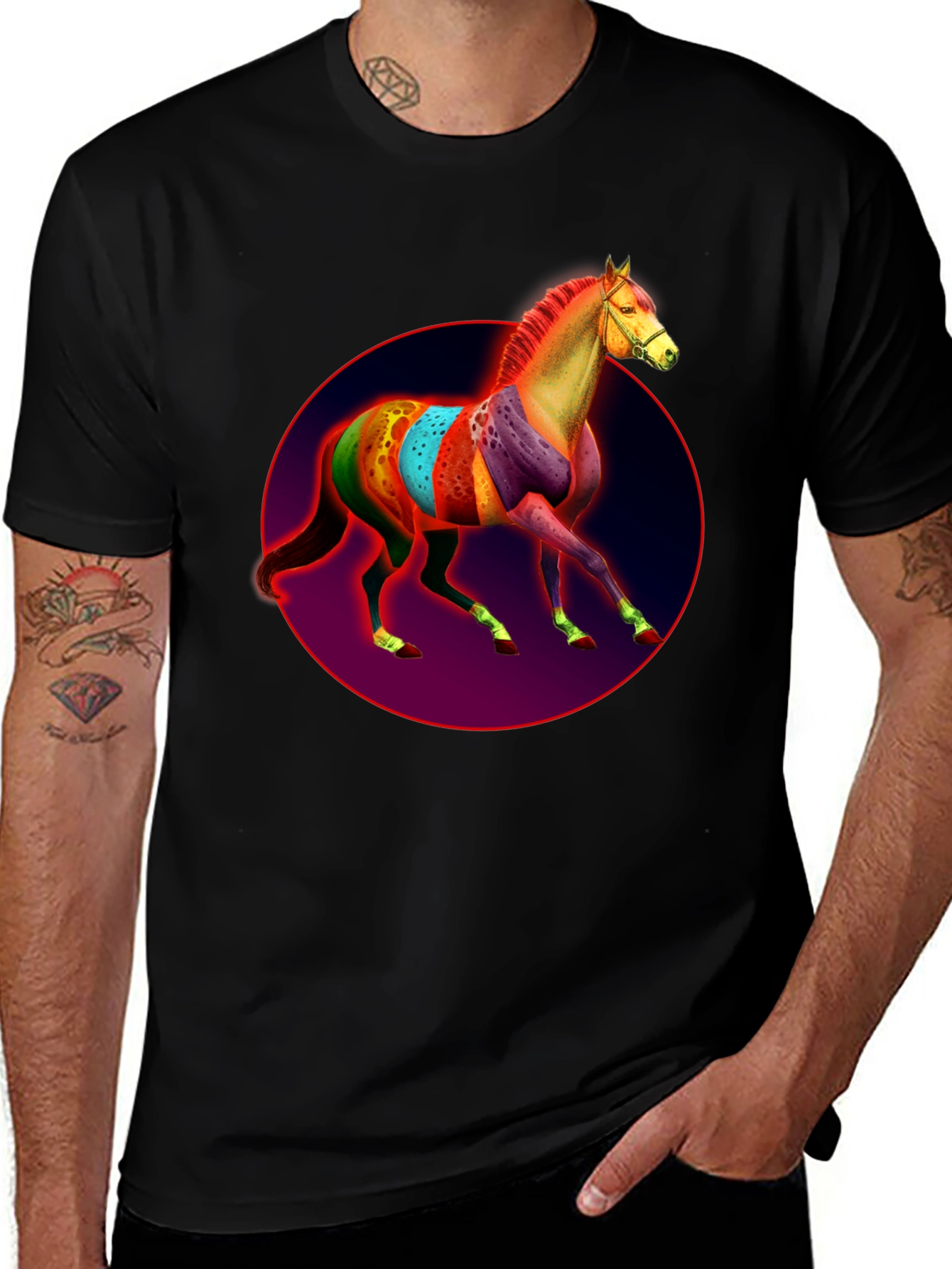 Colorful Horse Graphic Tee