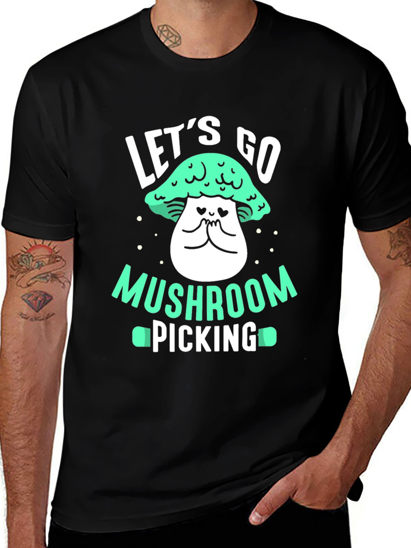 Variant 14 of Let's Go Mushroom Picking T-Shirt - Fun Graphic Tee