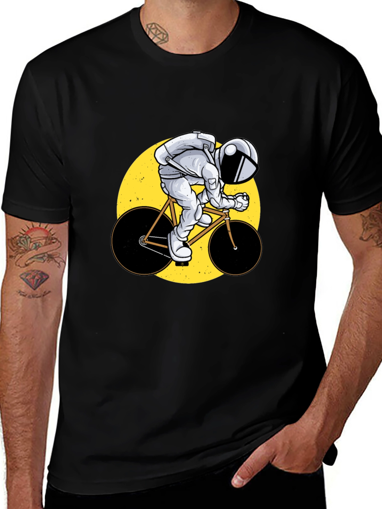 Variant 27 of Astronaut Cyclist Graphic T-Shirt