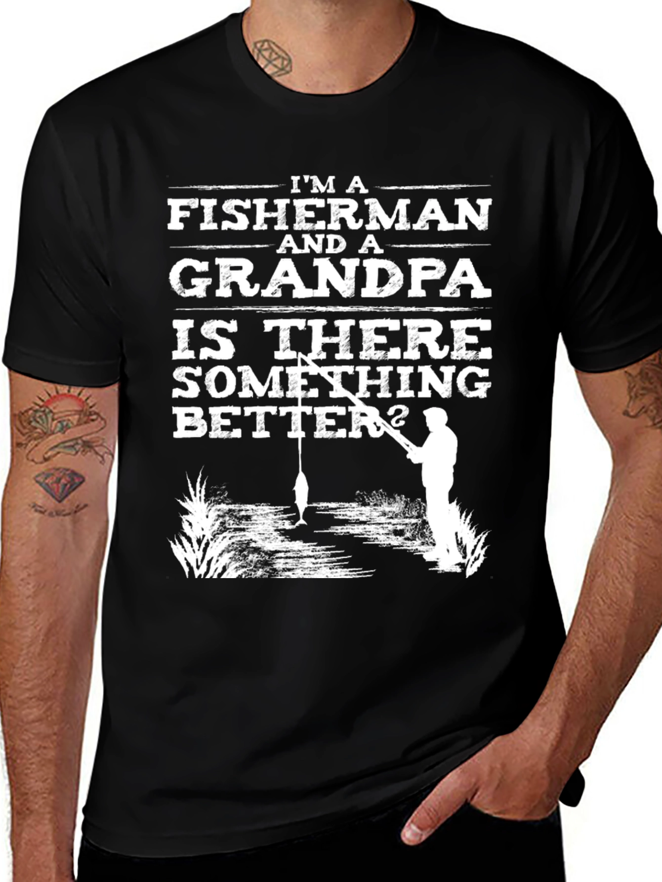 Variant 24 of Fisherman Grandpa T-Shirt - Something Better?