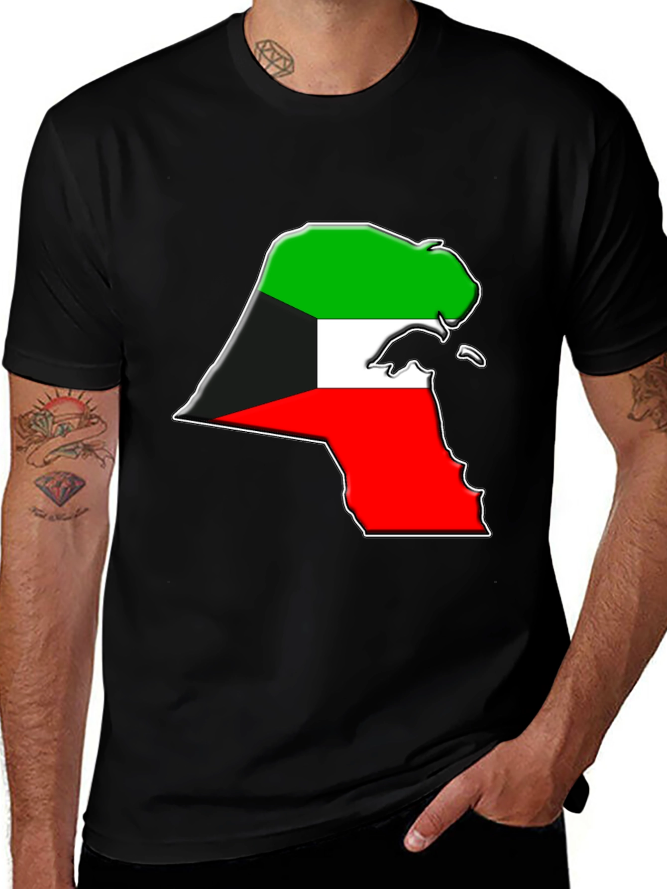 Kuwait Flag Map T-Shirt
