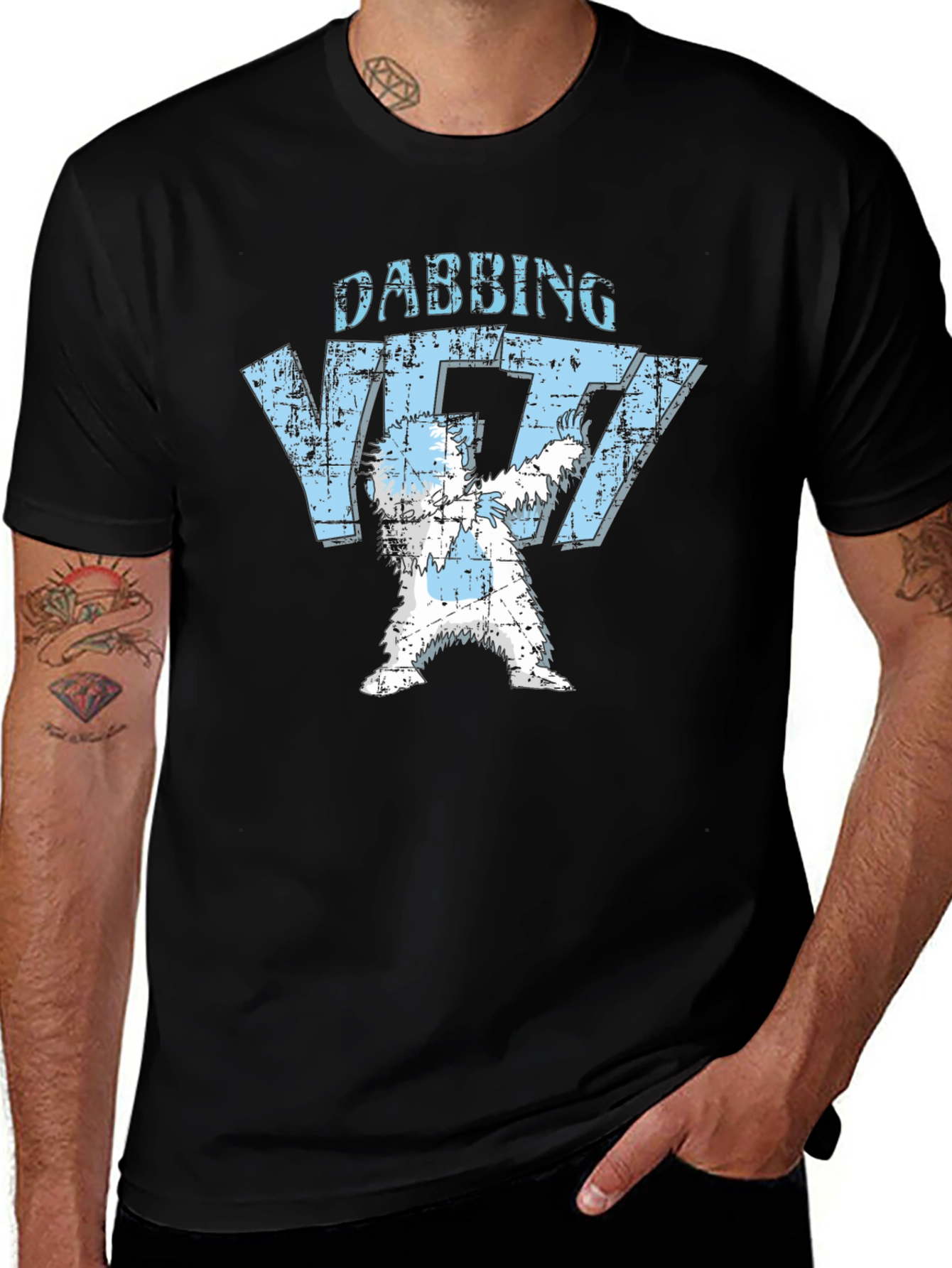Variant 21 of Dabbing Yeti Black Graphic T-Shirt