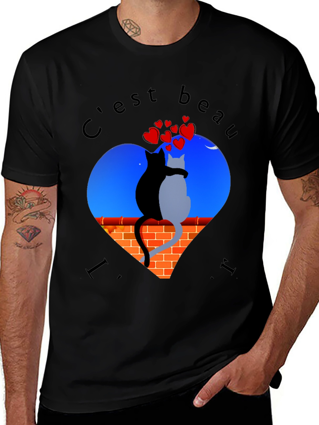 Variant 30 of Romantic Cats T-Shirt - C'est Beau La Vie