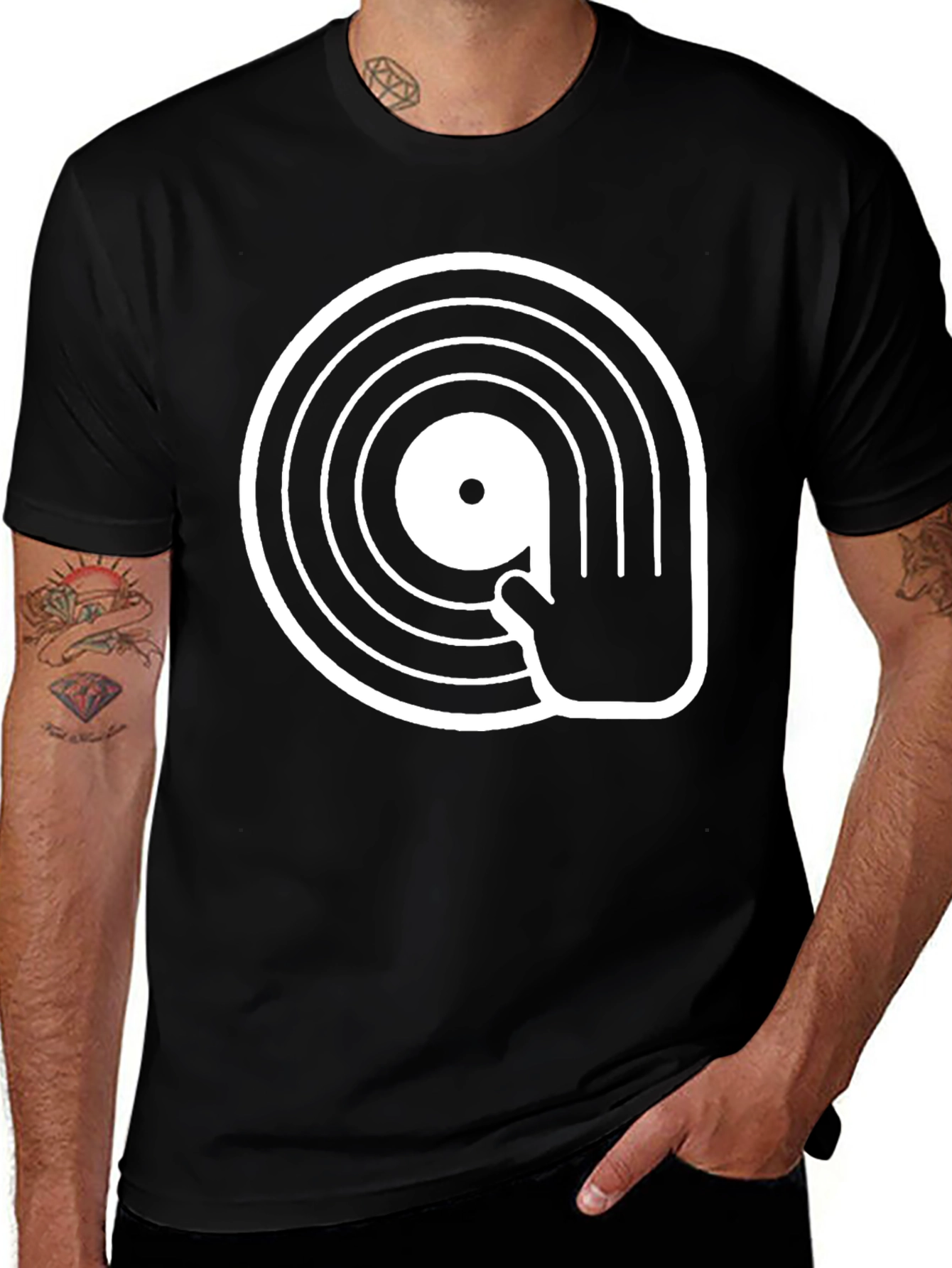 Variant 20 of DJ Record Scratch T-Shirt - Music Lover Tee