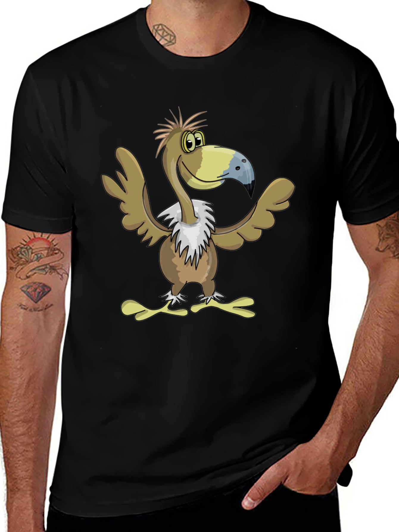 Variant 4 of Cartoon Vulture T-Shirt - Unique Graphic Tee