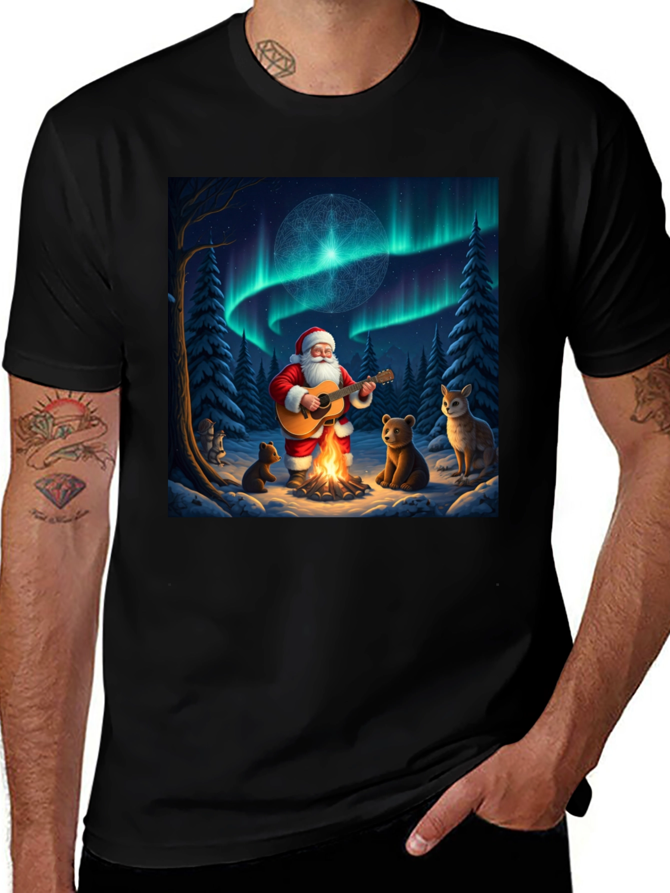 Santa's Campfire Serenade Tee