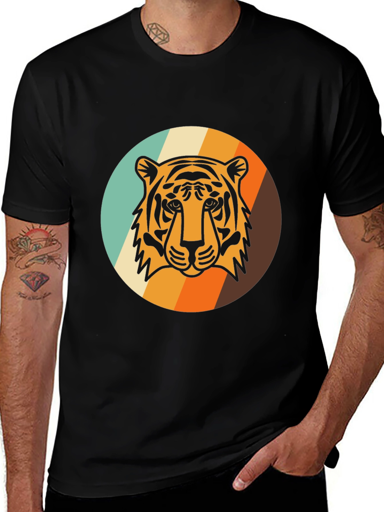 Variant 4 of Retro Tiger Graphic Tee