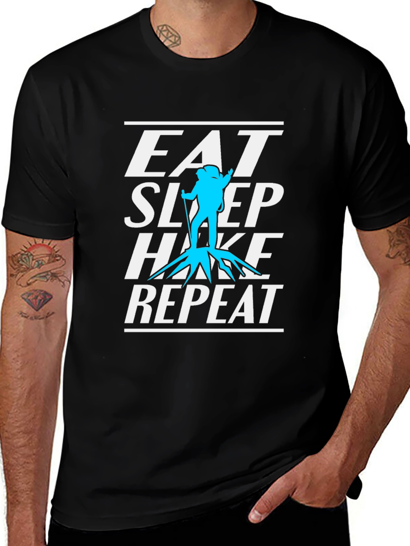 Variant 29 of Eat Sleep Hike Repeat Graphic T-Shirt
