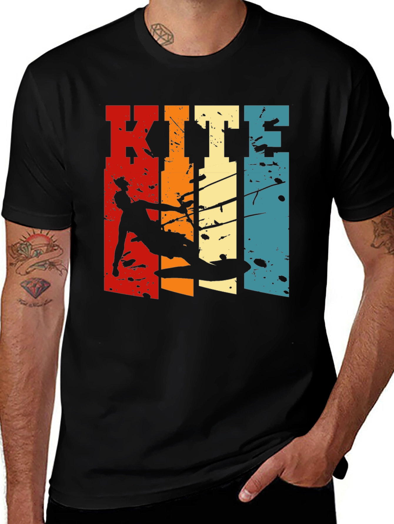 Variant 11 of Kite Surfing Retro T-Shirt