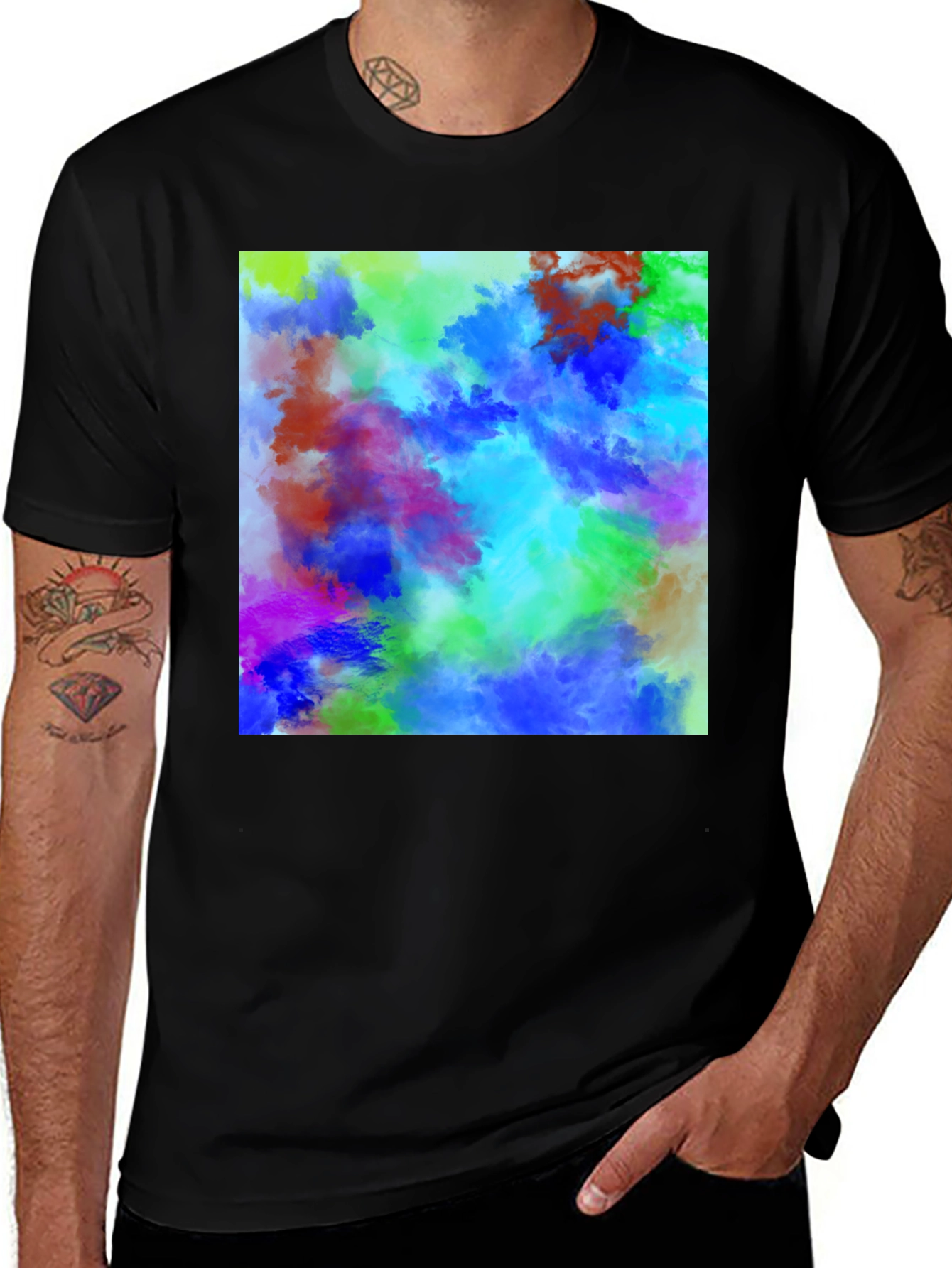 Variant 7 of Vibrant Abstract Art T-Shirt - Colorful Graphic Tee