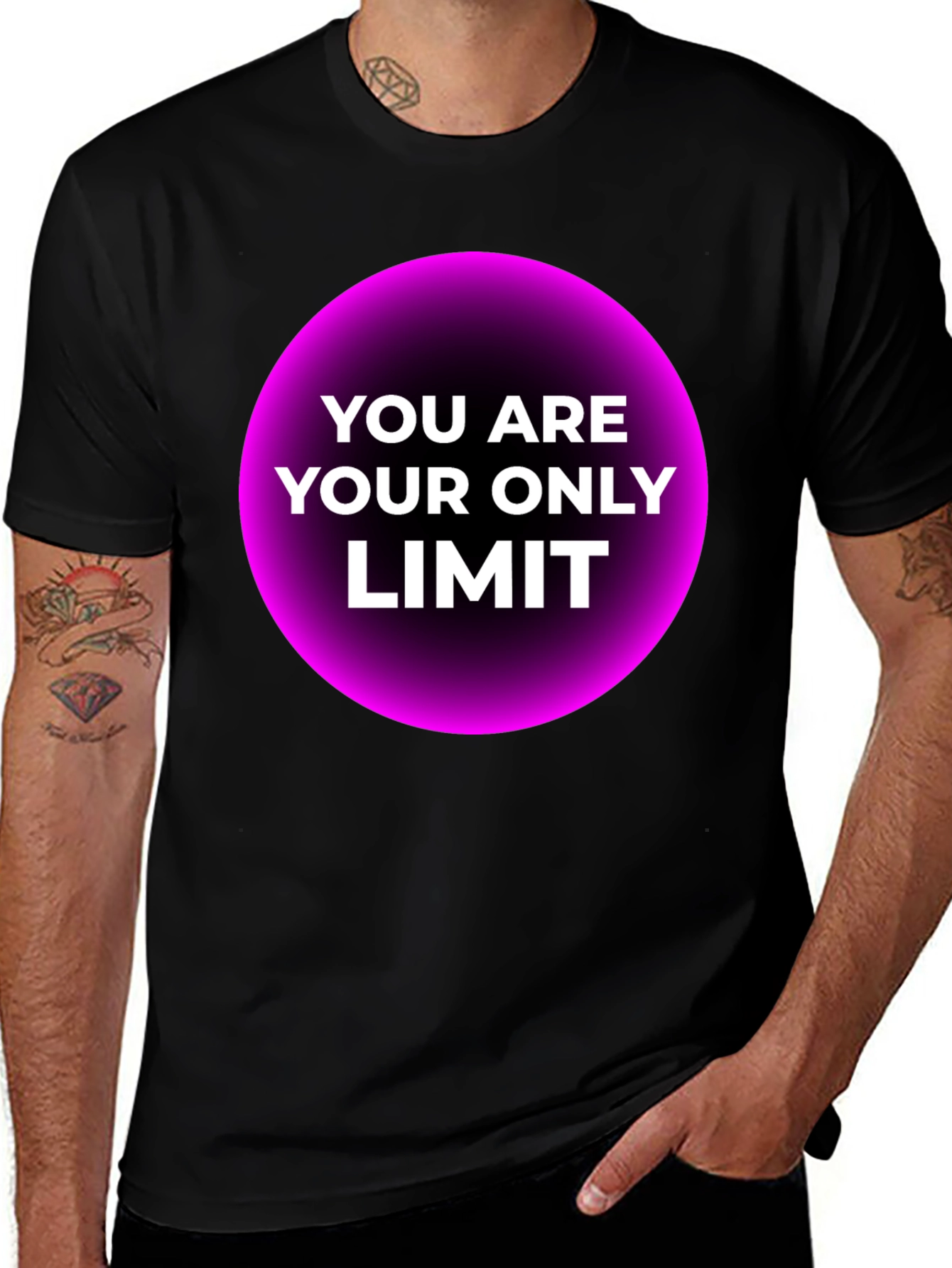 Variant 9 of Motivational T-Shirt: "You Are Your Only Limit"