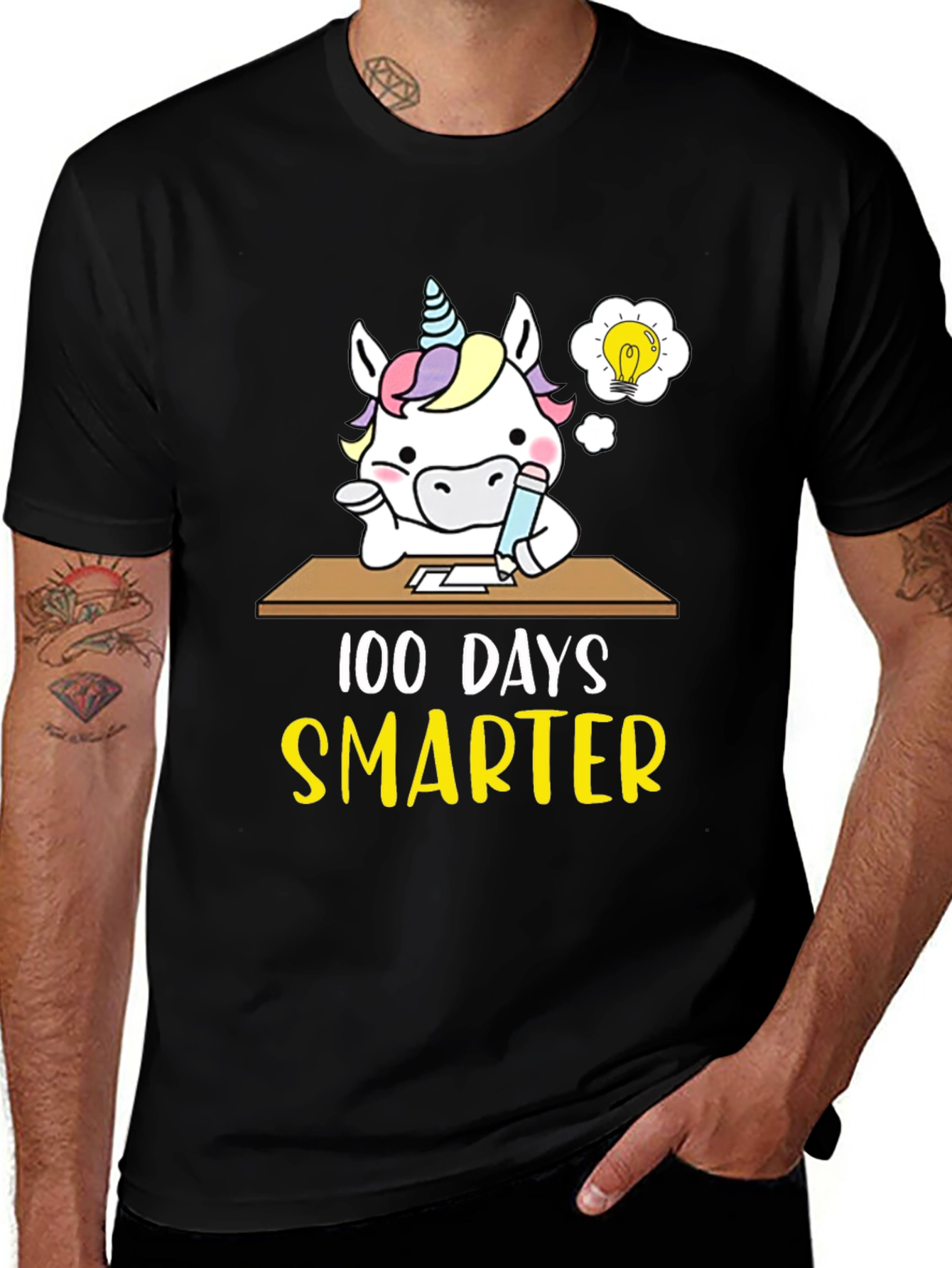 Variant 16 of 100 Days Smarter Unicorn T-Shirt