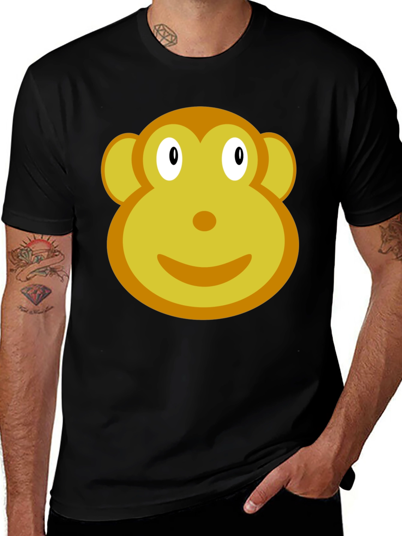 Variant 4 of Fun Monkey Face Graphic T-Shirt