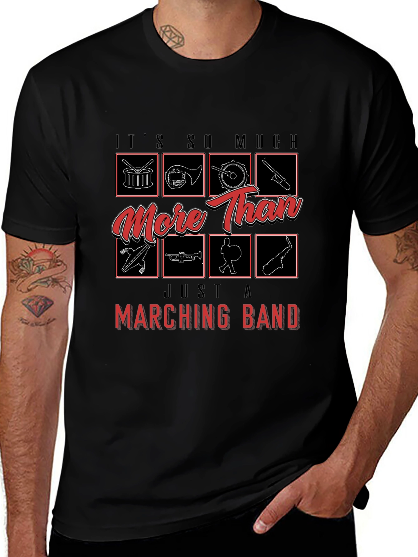 Variant 22 of Marching Band Instrument Graphic T-Shirt
