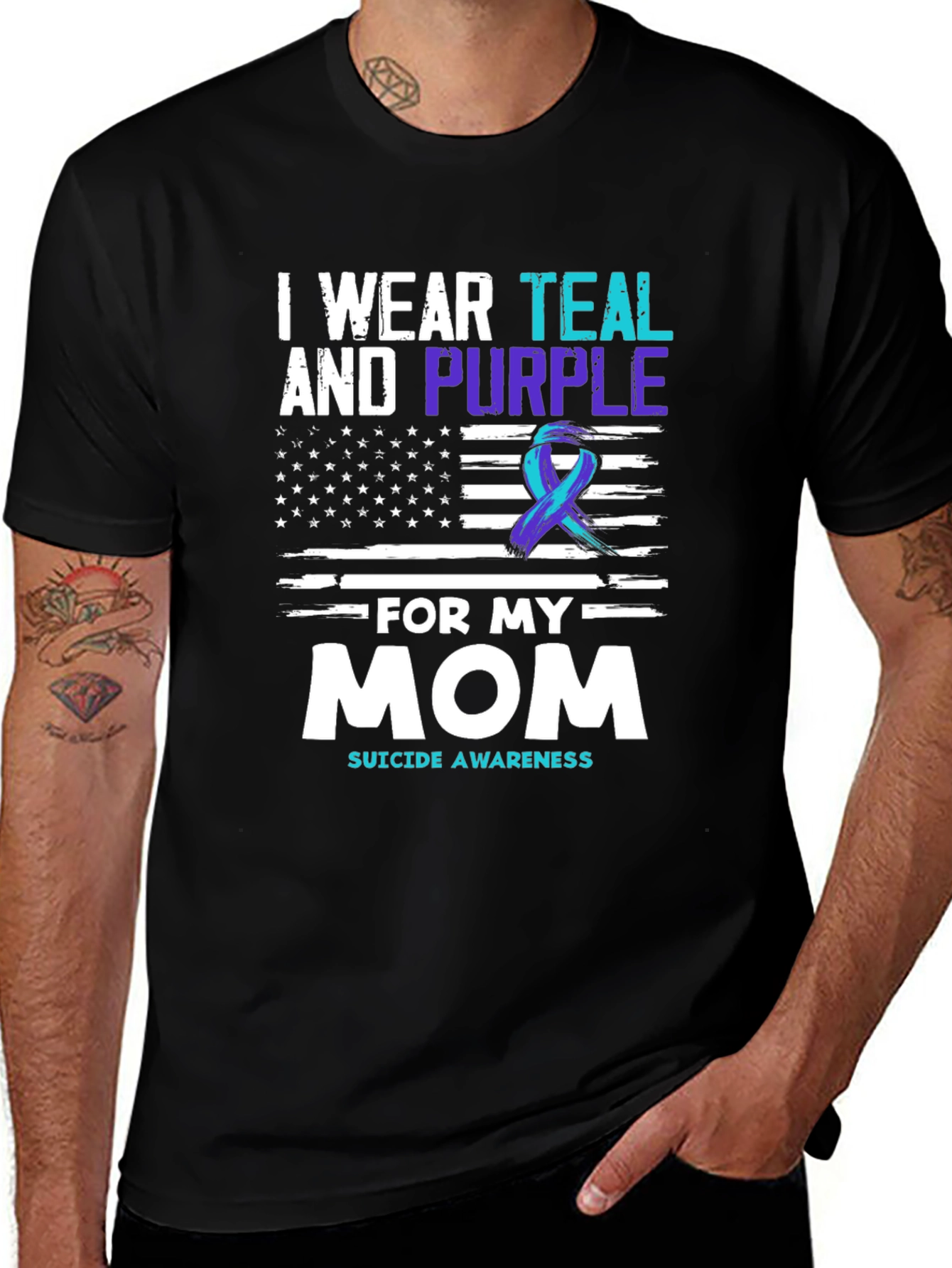 Variant 13 of Teal & Purple Suicide Awareness T-Shirt - For My Mom