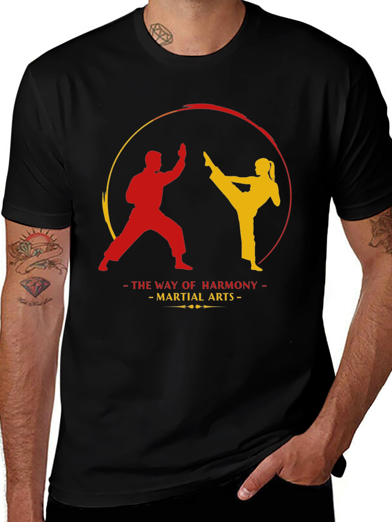 Variant 3 of Martial Arts Harmony T-Shirt - Black