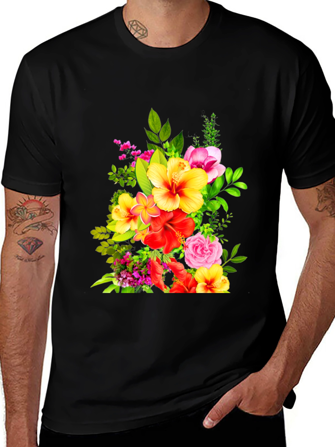 Variant 26 of Floral Bouquet Graphic Print Tee
