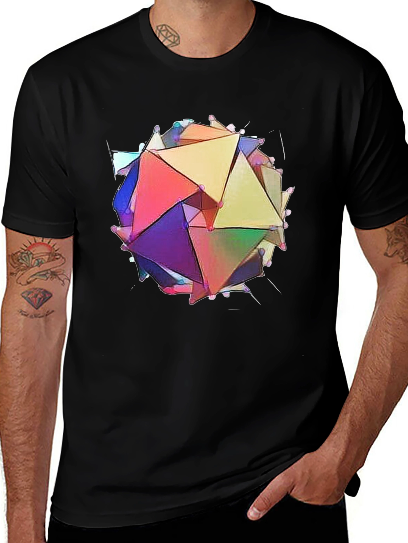 Variant 13 of Abstract Geometric Prism Tee