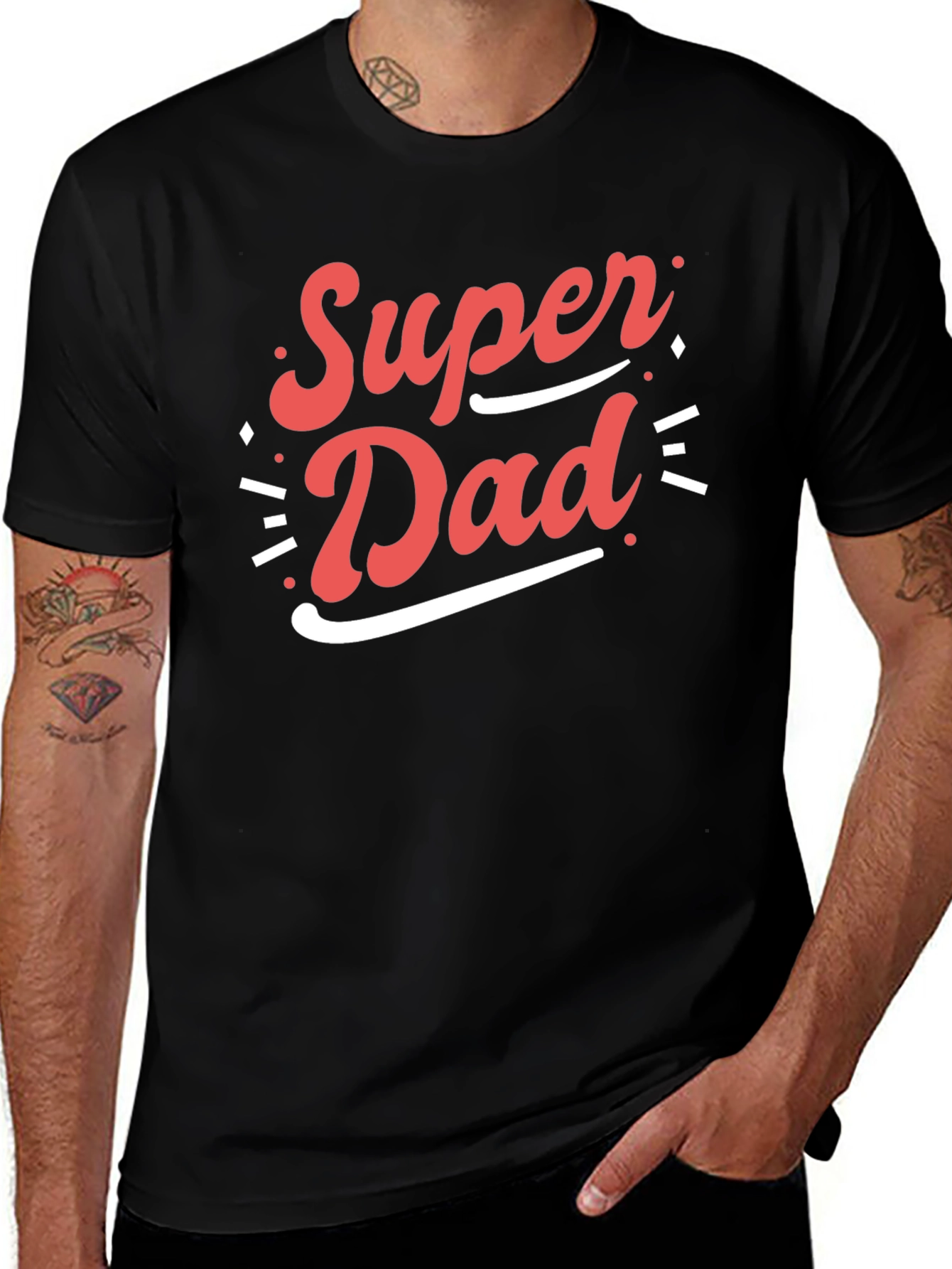 Super Dad T-Shirt - Black Cotton Tee