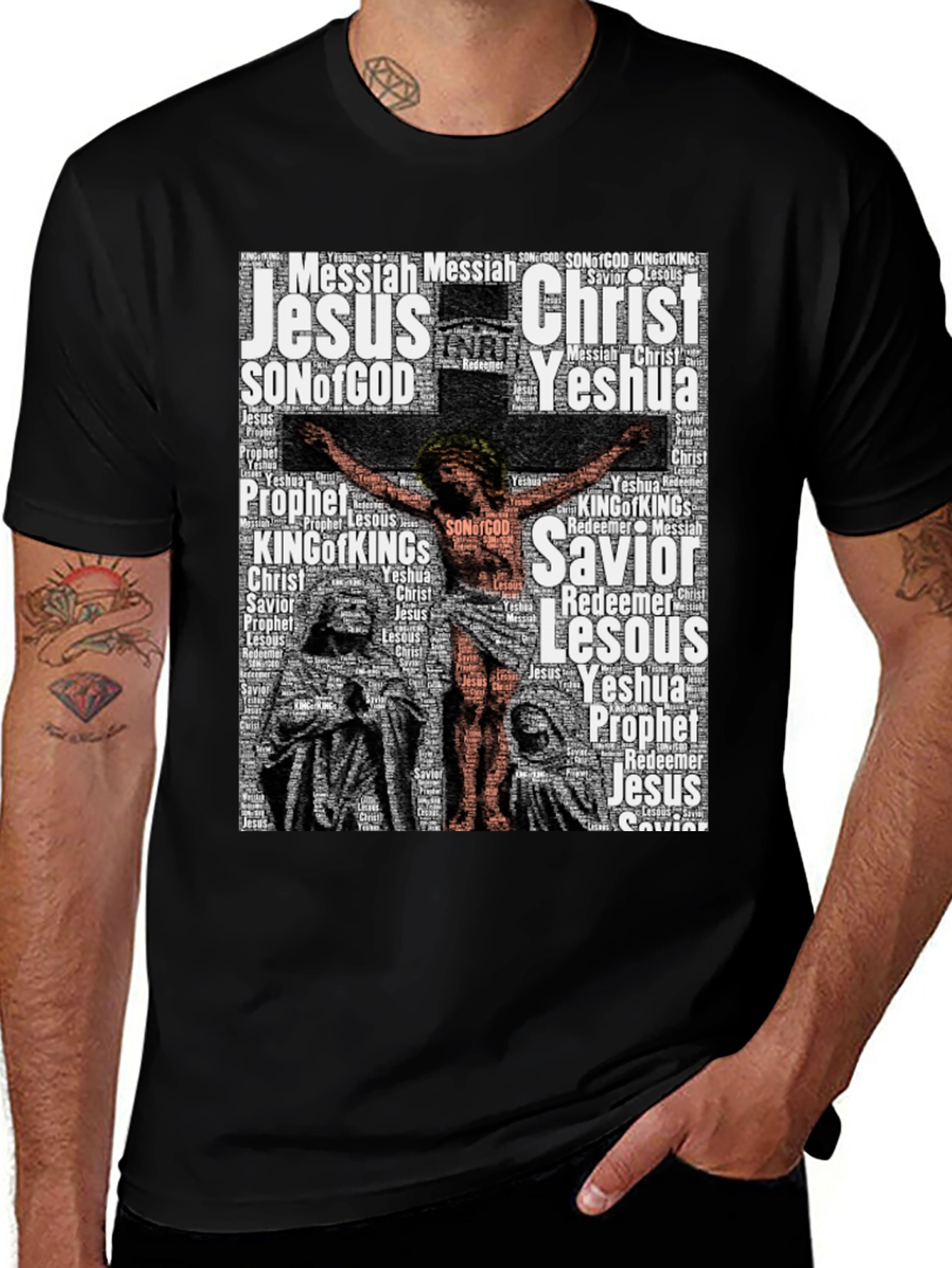 Jesus Christ Word Art T-Shirt