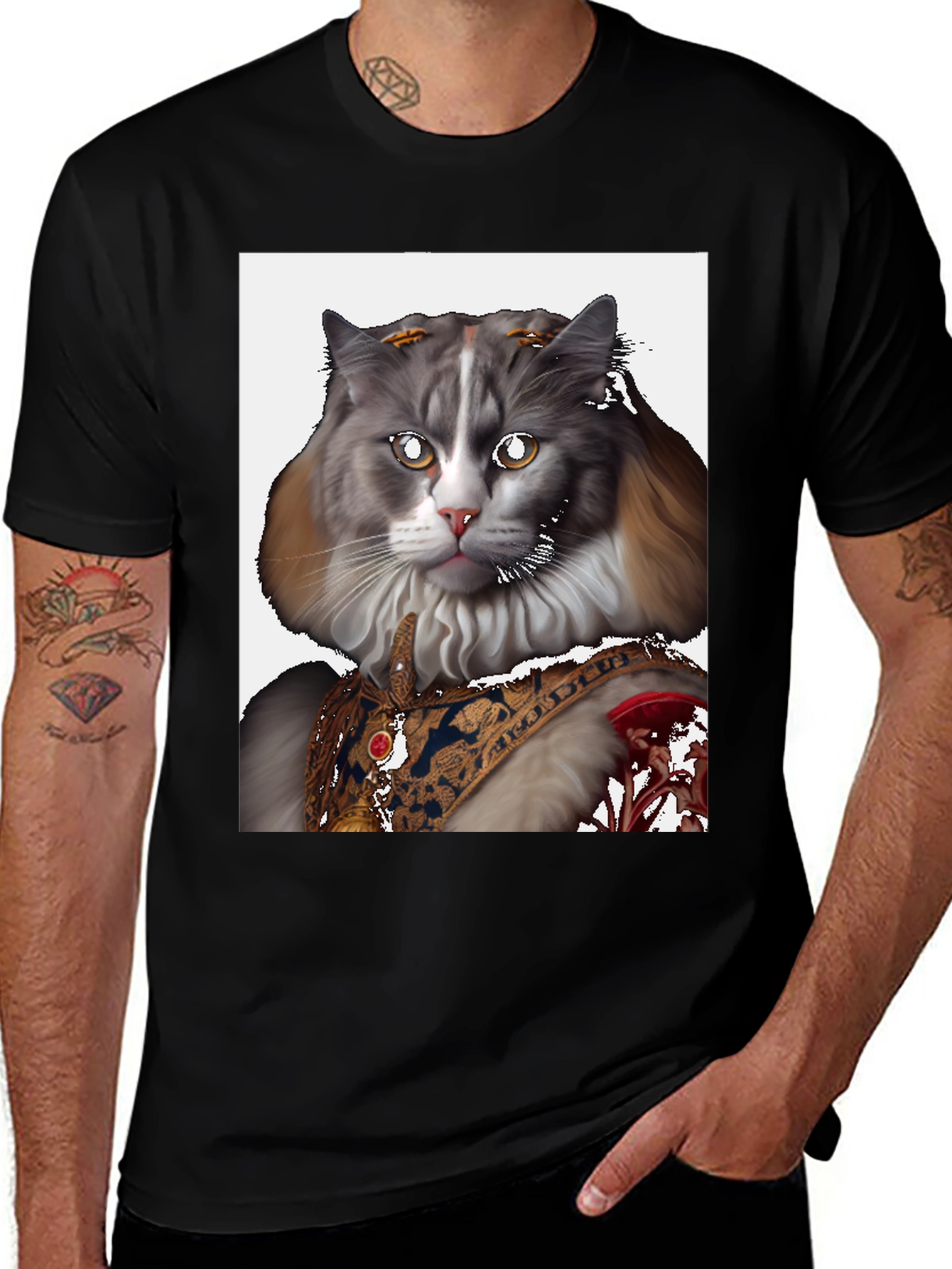 Variant 4 of Regal Cat Graphic Tee