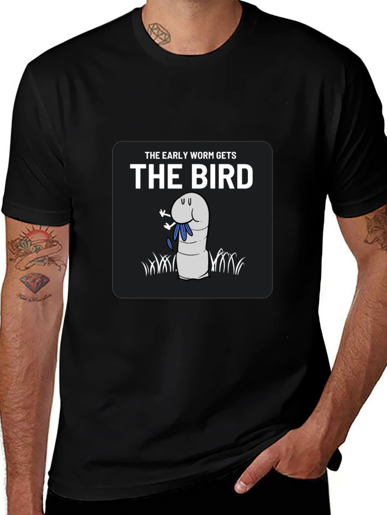 Variant 20 of The Early Worm Gets The Bird Graphic T-Shirt