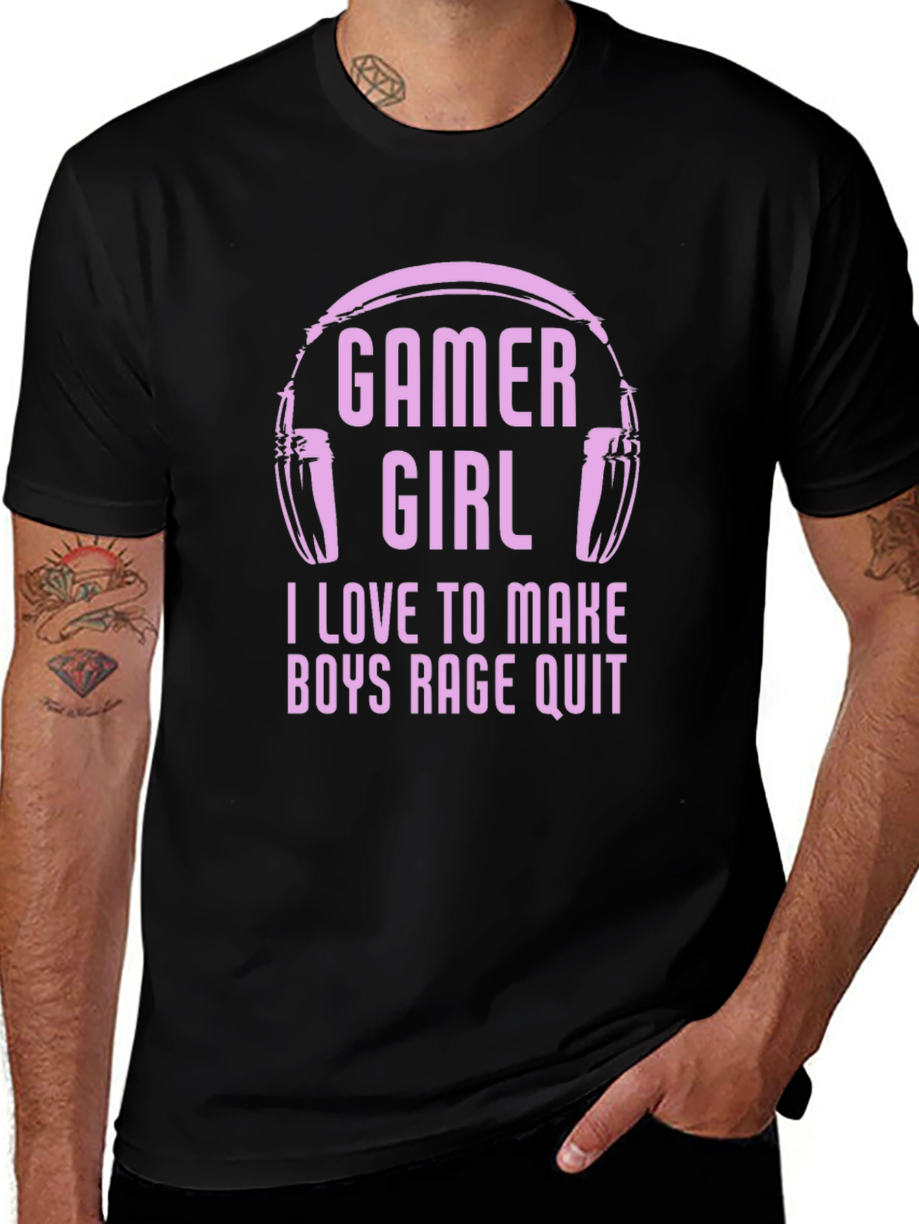 Variant 4 of Gamer Girl Tee: I Love to Make Boys Rage Quit