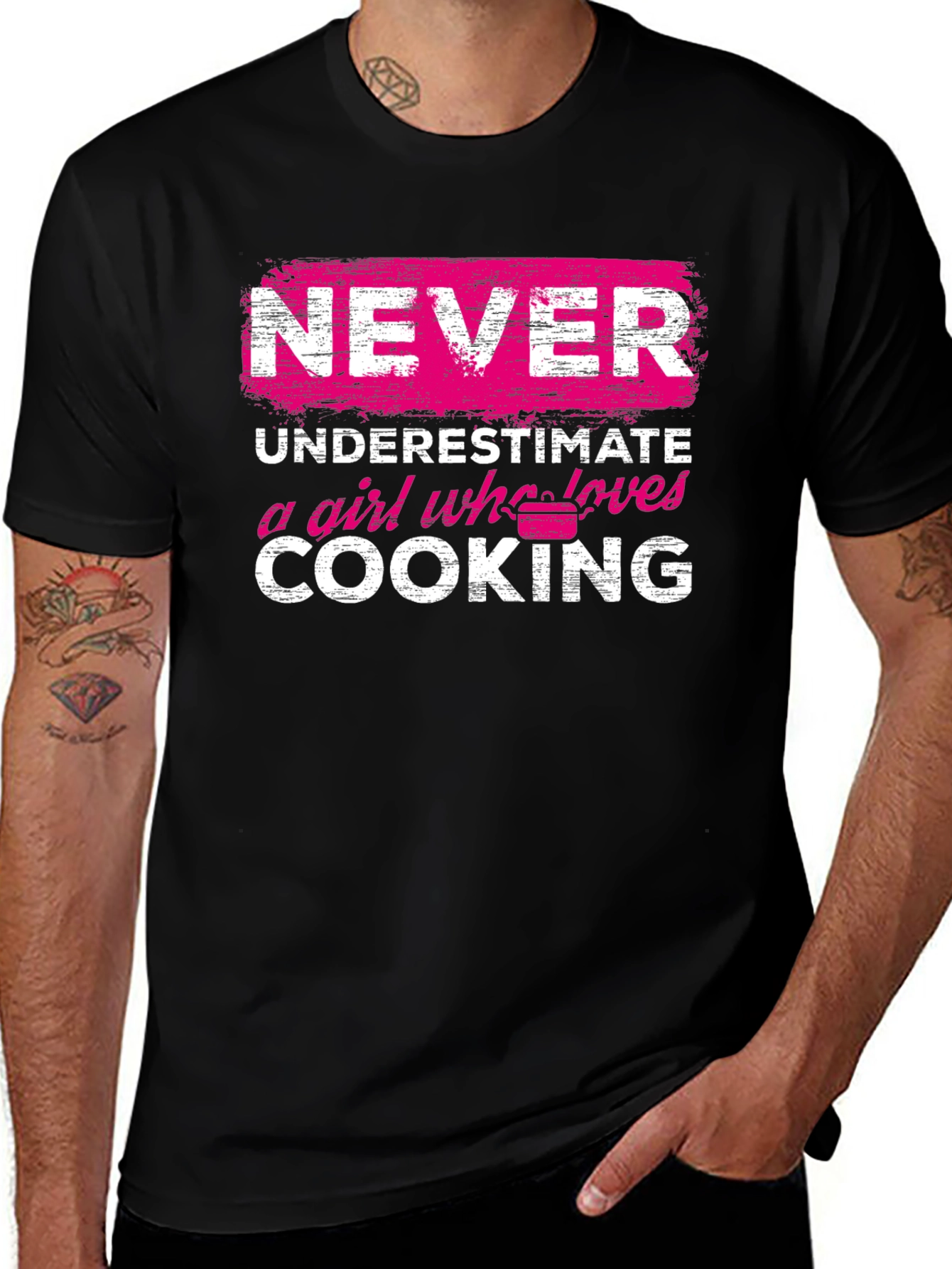 Variant 22 of Never Underestimate a Girl Who Loves Cooking T-Shirt