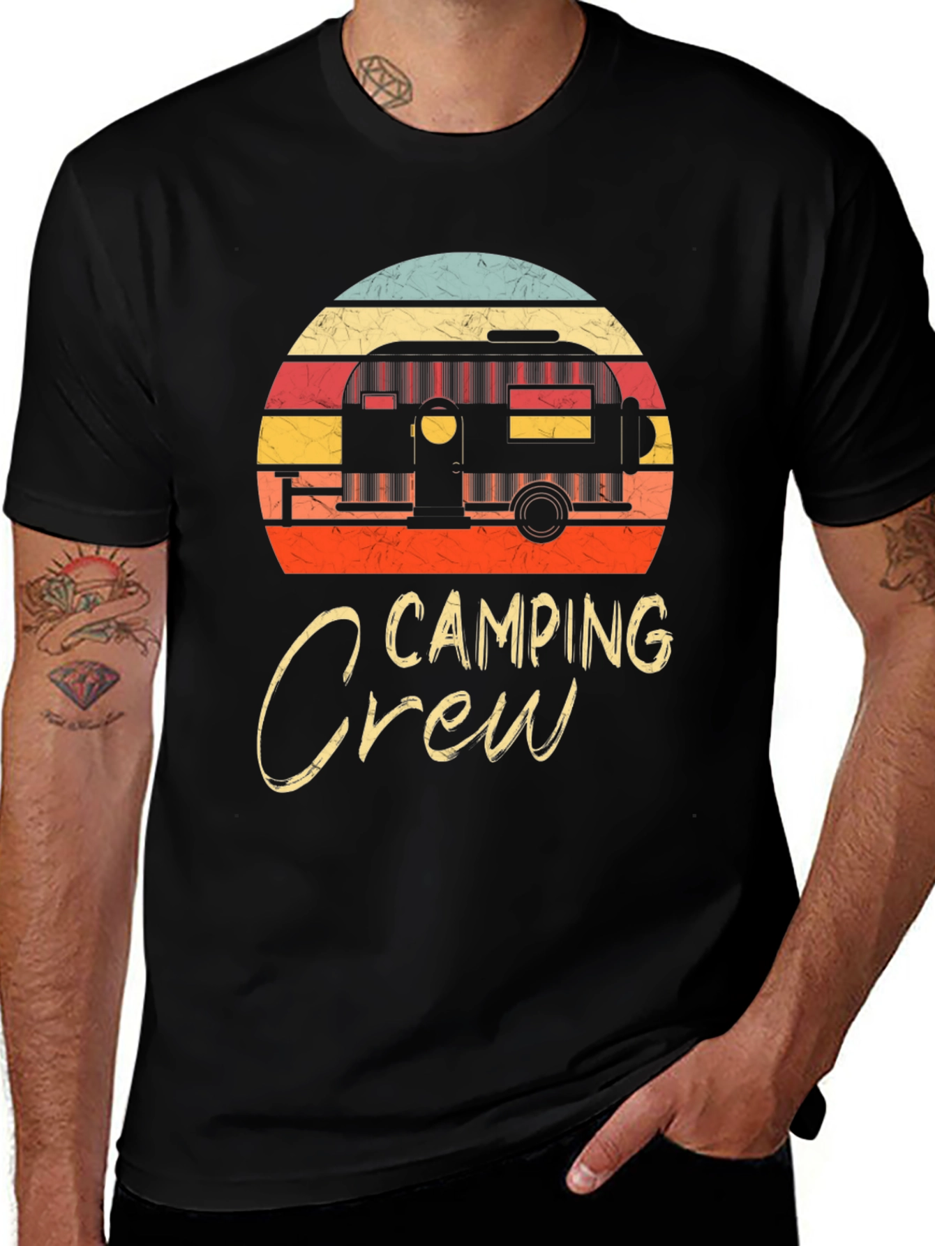 Variant 3 of Camping Crew Retro Graphic T-Shirt