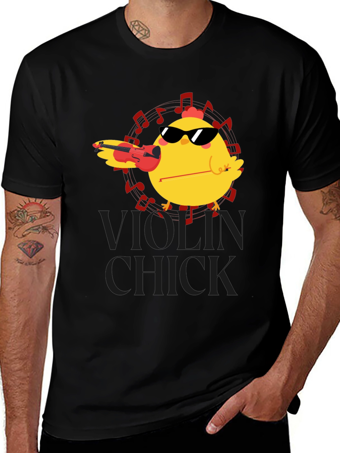 Variant 8 of Violin Chick T-Shirt - Music Lover Tee