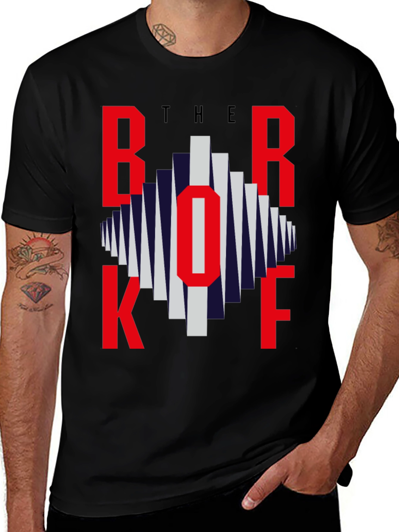 Variant 7 of The Borkf Graphic Print Men's Black T-Shirt