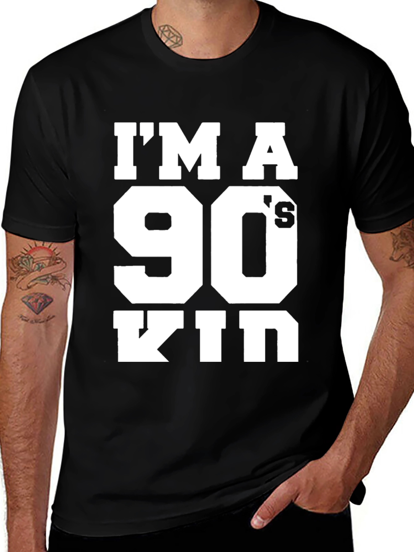 Variant 25 of 90's Kid Black Graphic T-Shirt