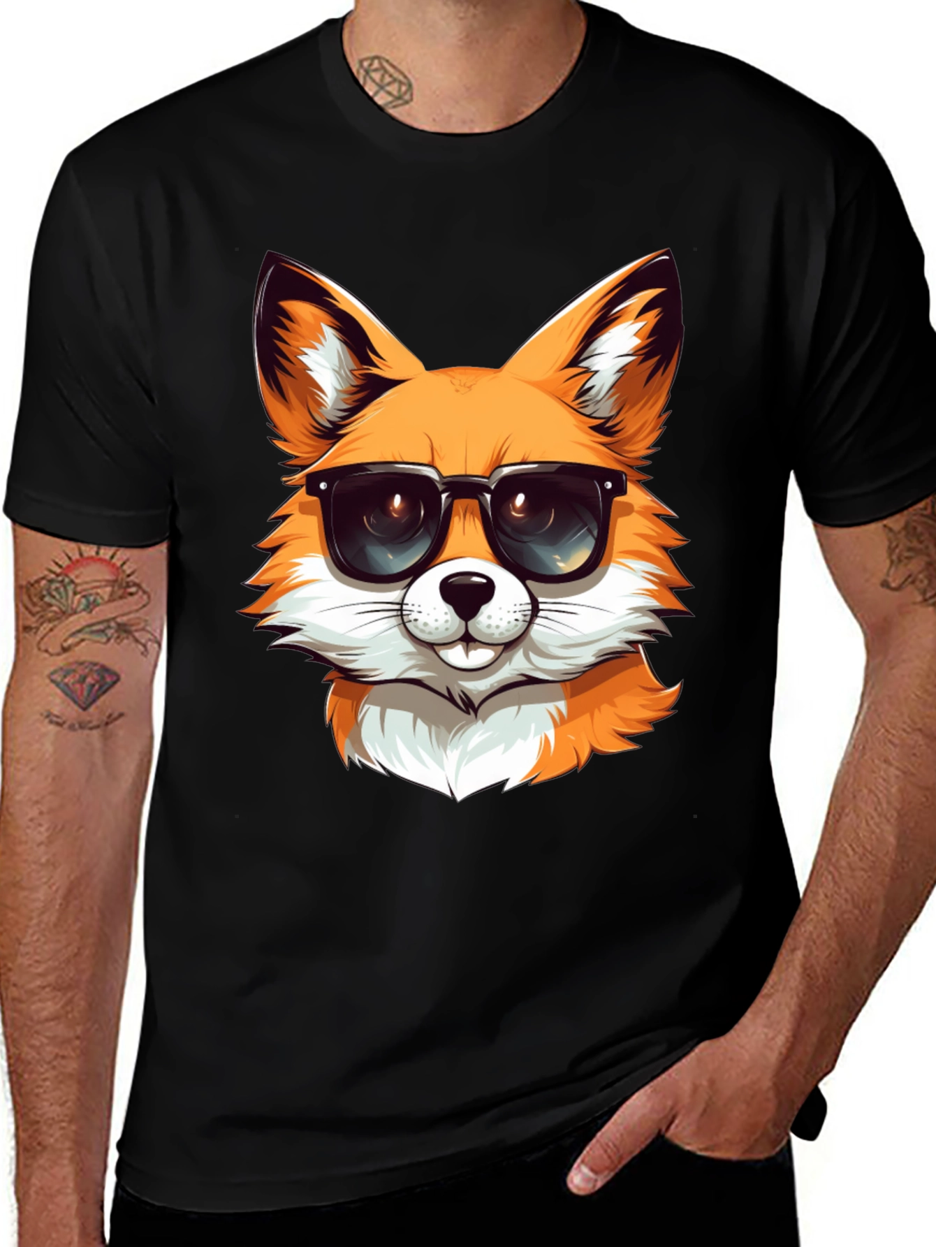 Variant 22 of Cool Fox Graphic Tee - Unisex Style