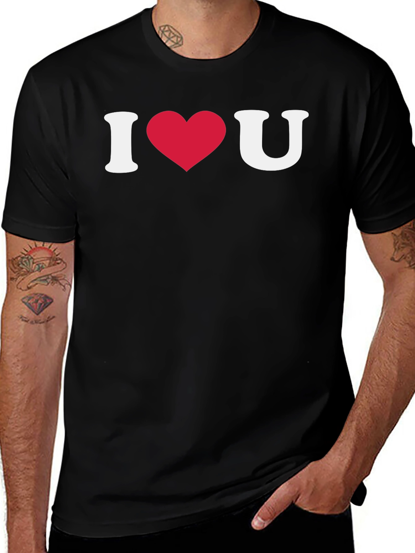 Variant 9 of I Heart U Black T-Shirt