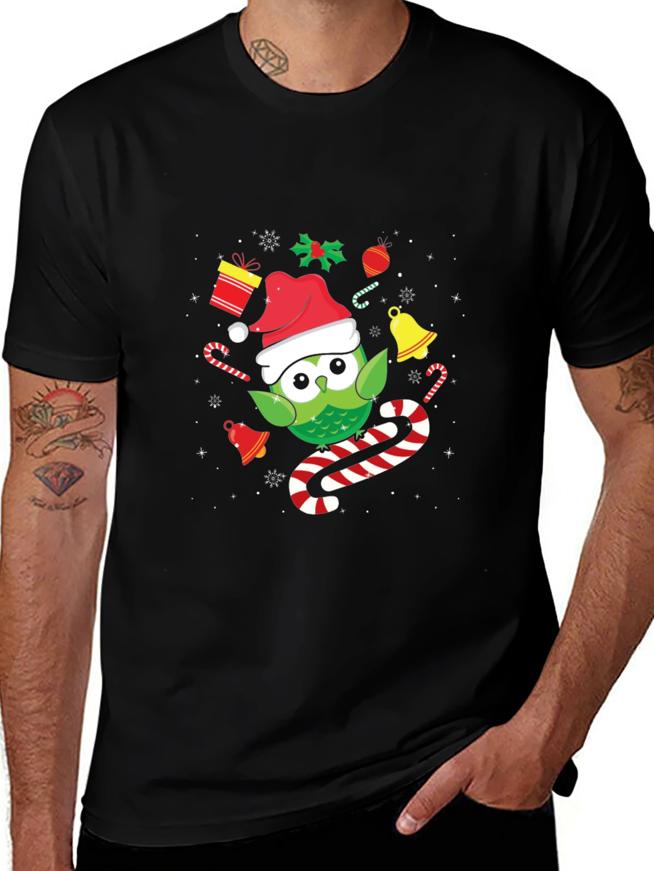 Variant 25 of Festive Christmas Owl T-Shirt