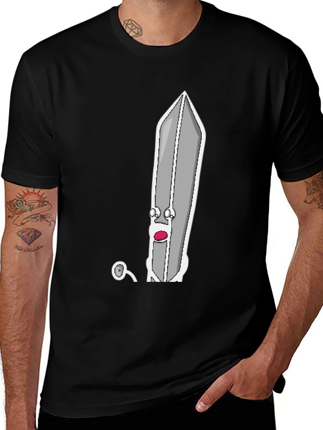 Variant 26 of Cartoon Sword T-Shirt - Funny Graphic Tee