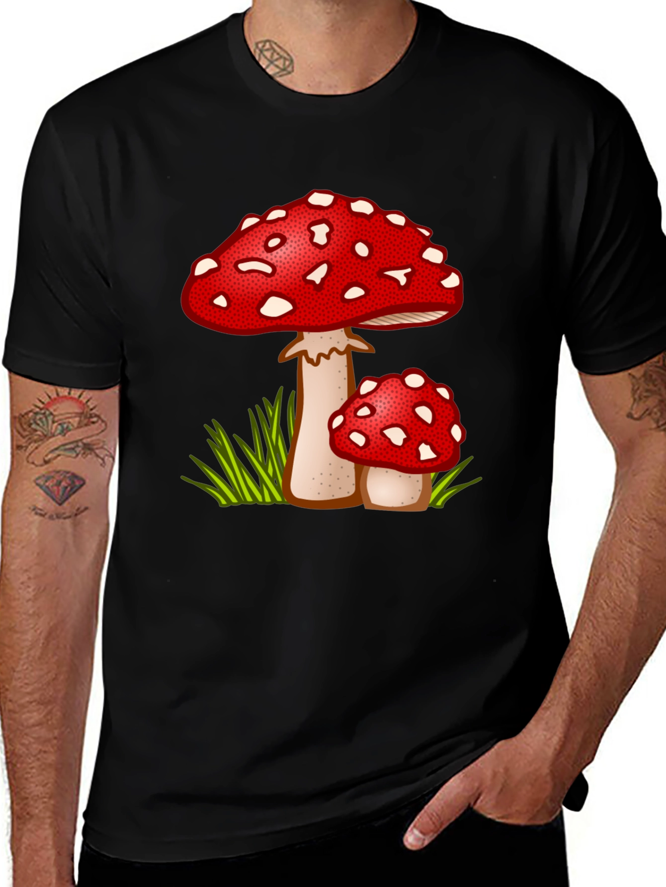 Variant 26 of Mushroom Graphic Tee - Funky and Fun!