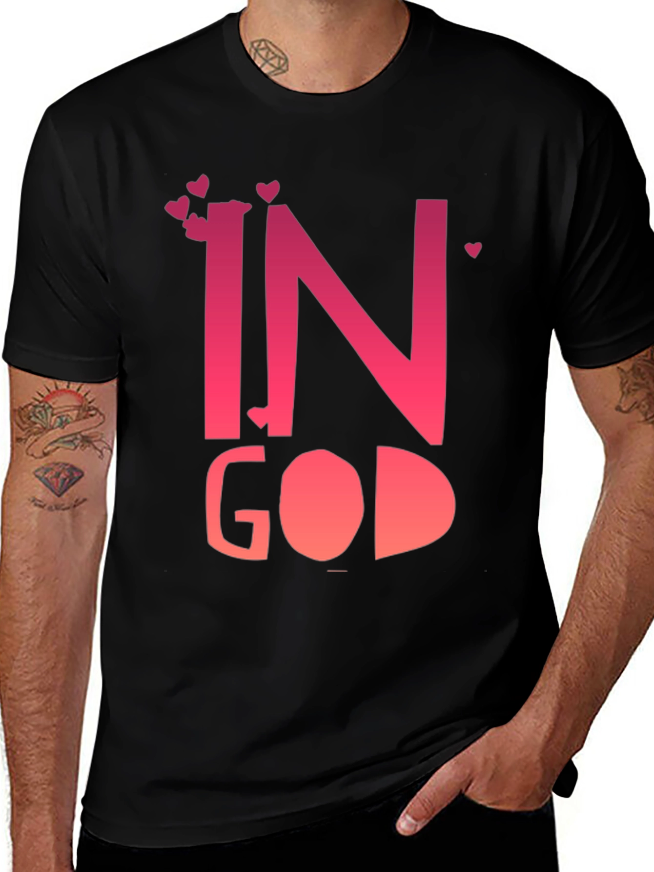 Variant 20 of In God T-Shirt Love Faith Spiritual Graphic Tee