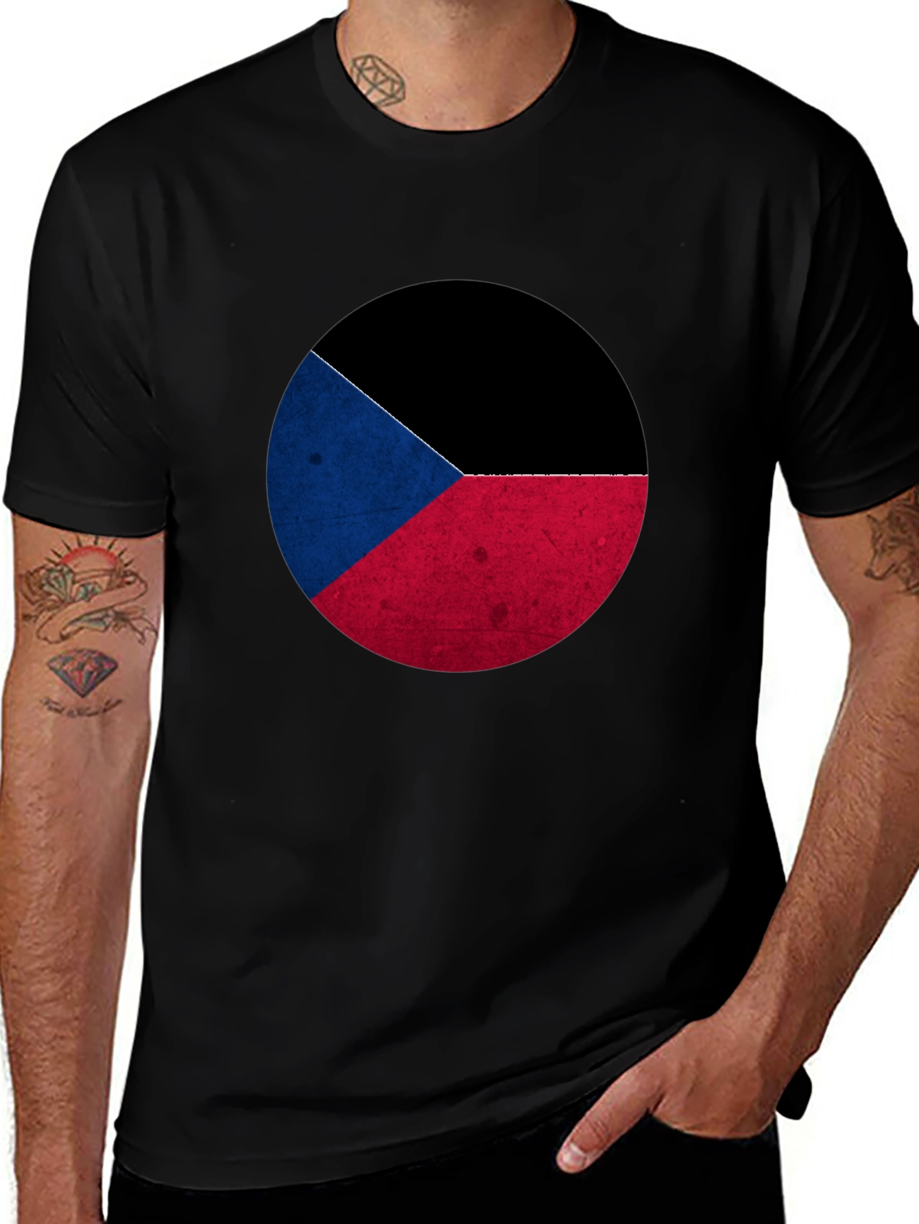 Czech Flag Graphic T-Shirt - Stylish Menswear