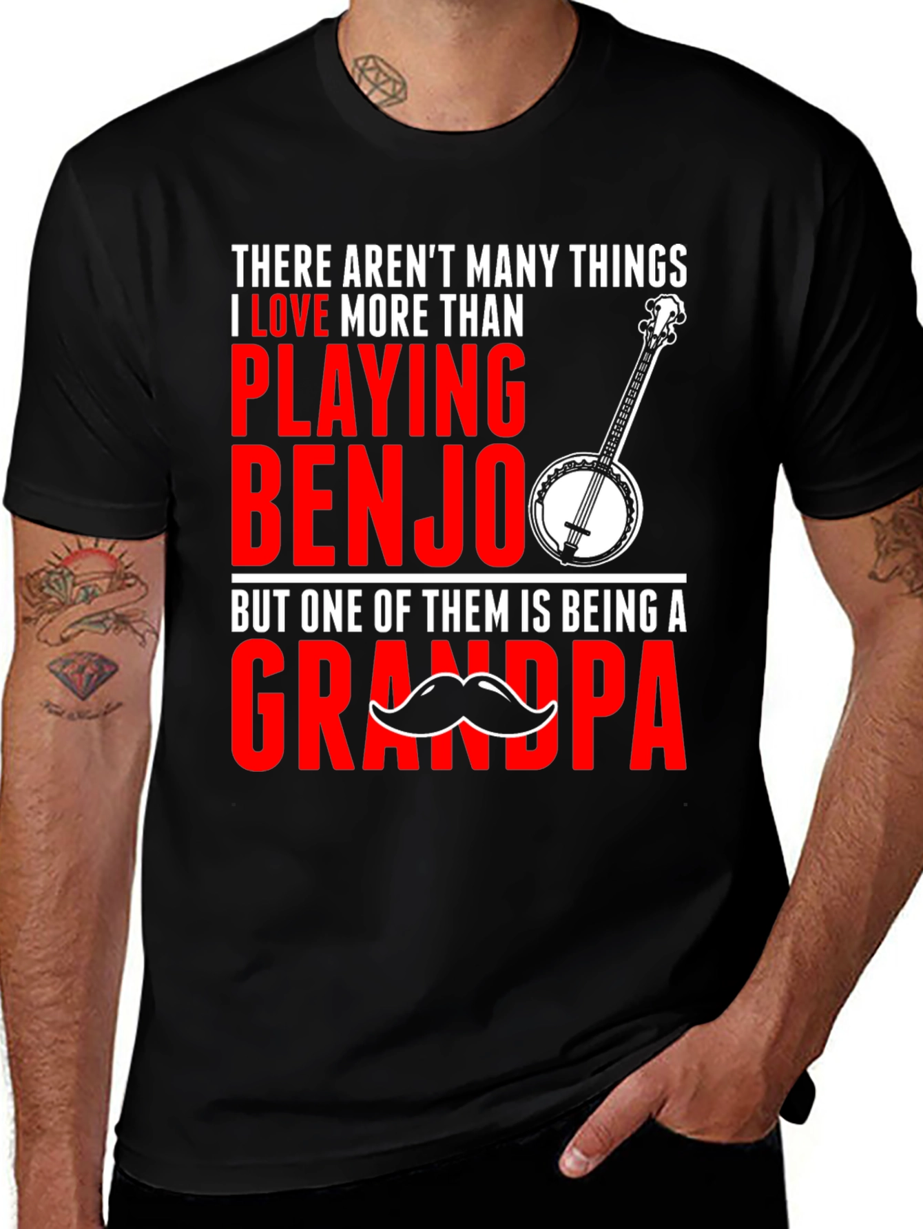 Variant 8 of Banjo Grandpa T-Shirt