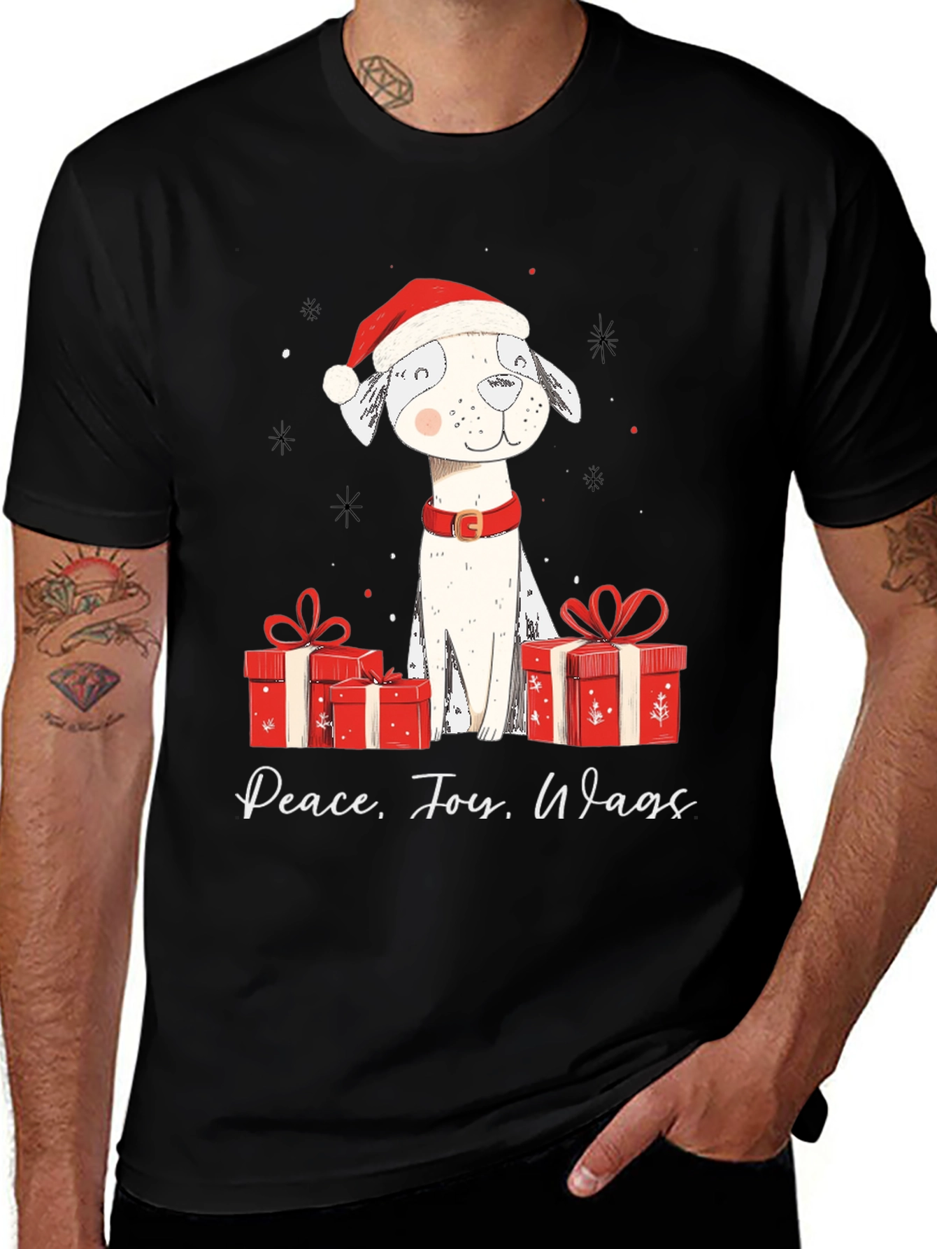 Festive Dog Christmas T-Shirt