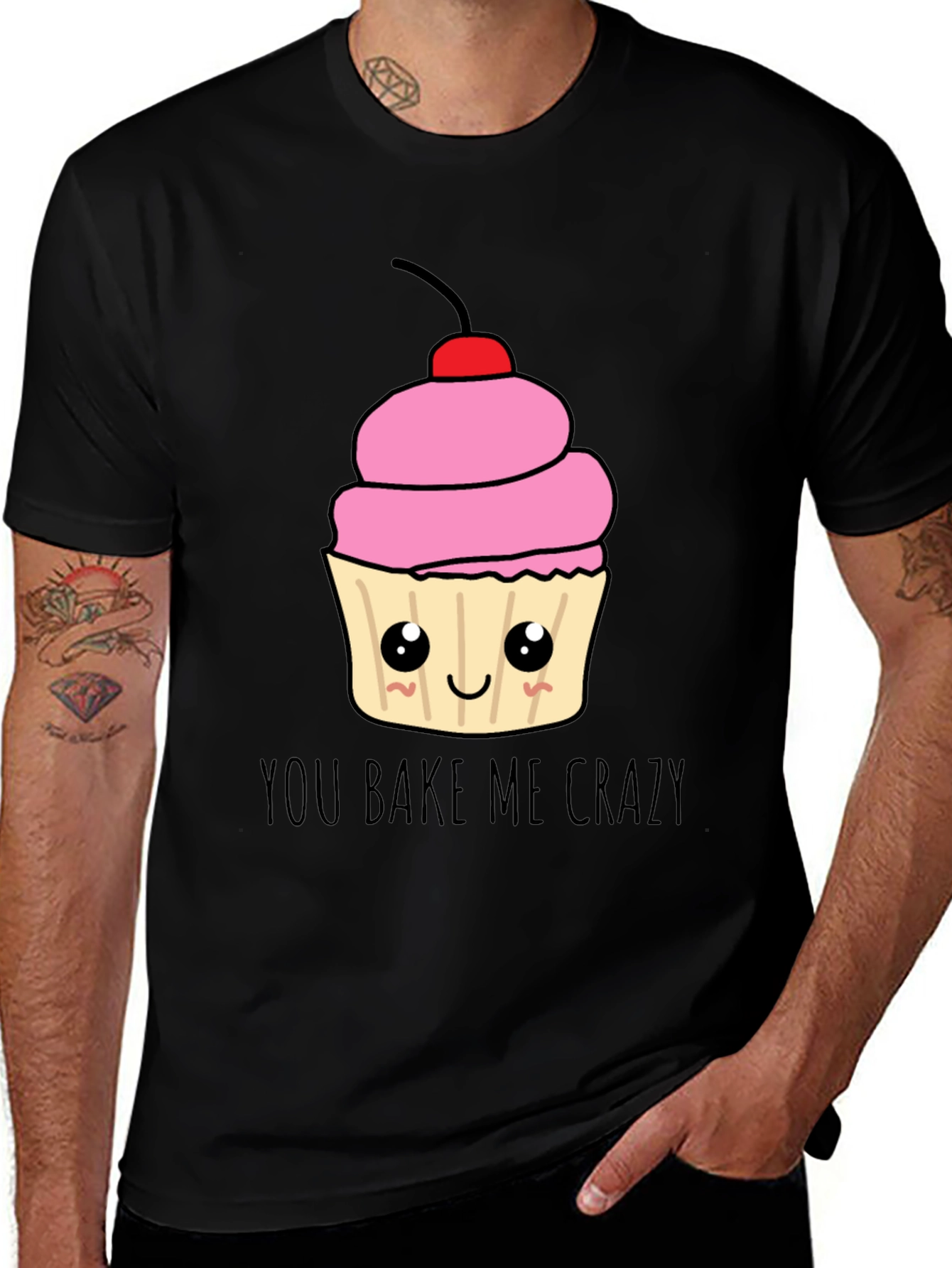 Cute Cupcake T-Shirt - You Bake Me Crazy!