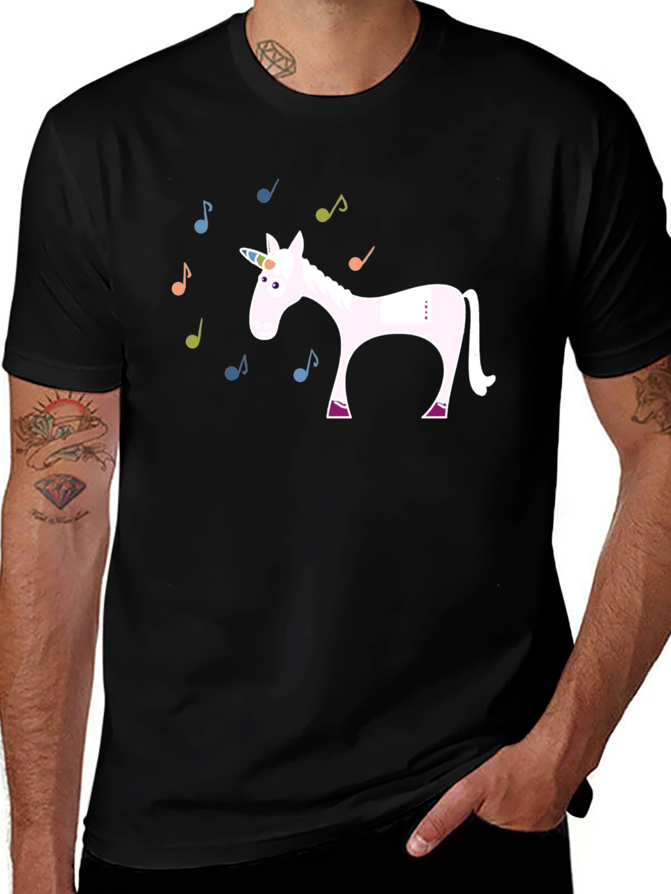 Variant 17 of Unicorn Music Notes Graphic T-Shirt