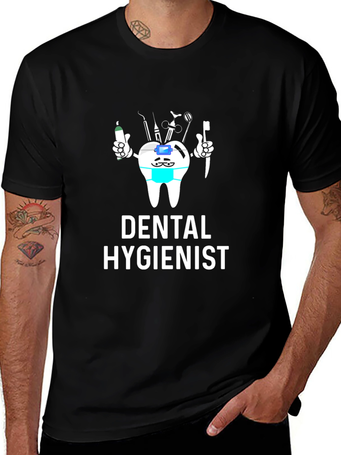 Variant 28 of Dental Hygienist T-Shirt - Funny Tooth Design