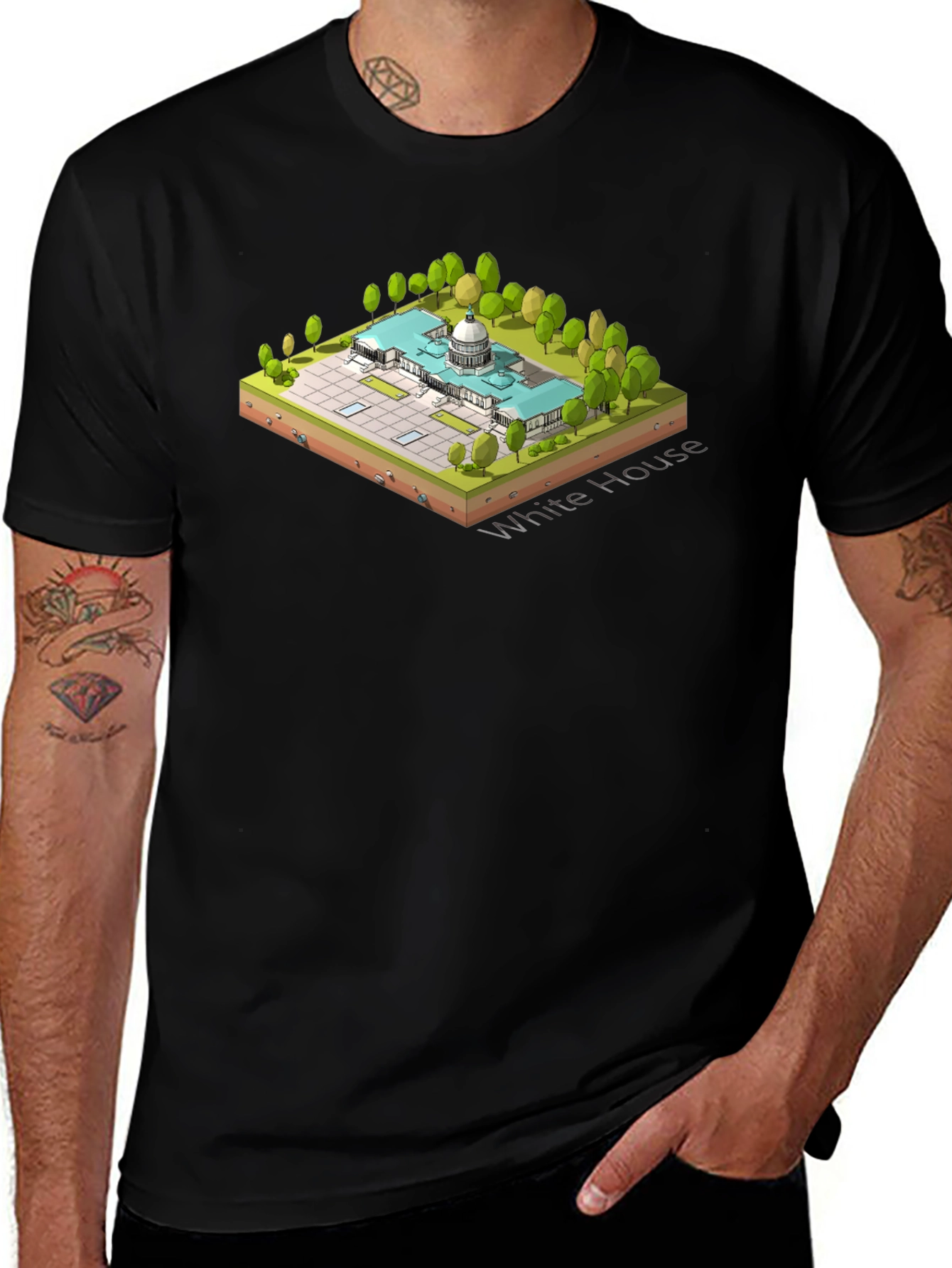 Isometric White House Graphic T-Shirt